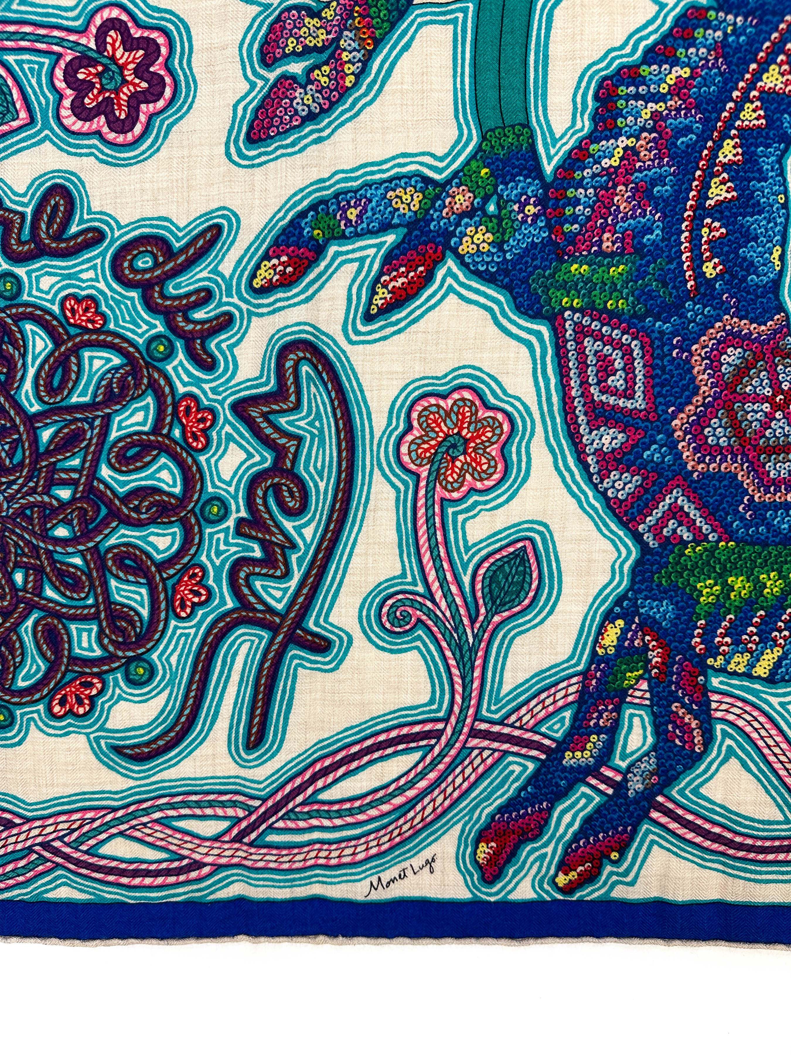 Hermès L'Arbre du Vent Cashmere Silk 140