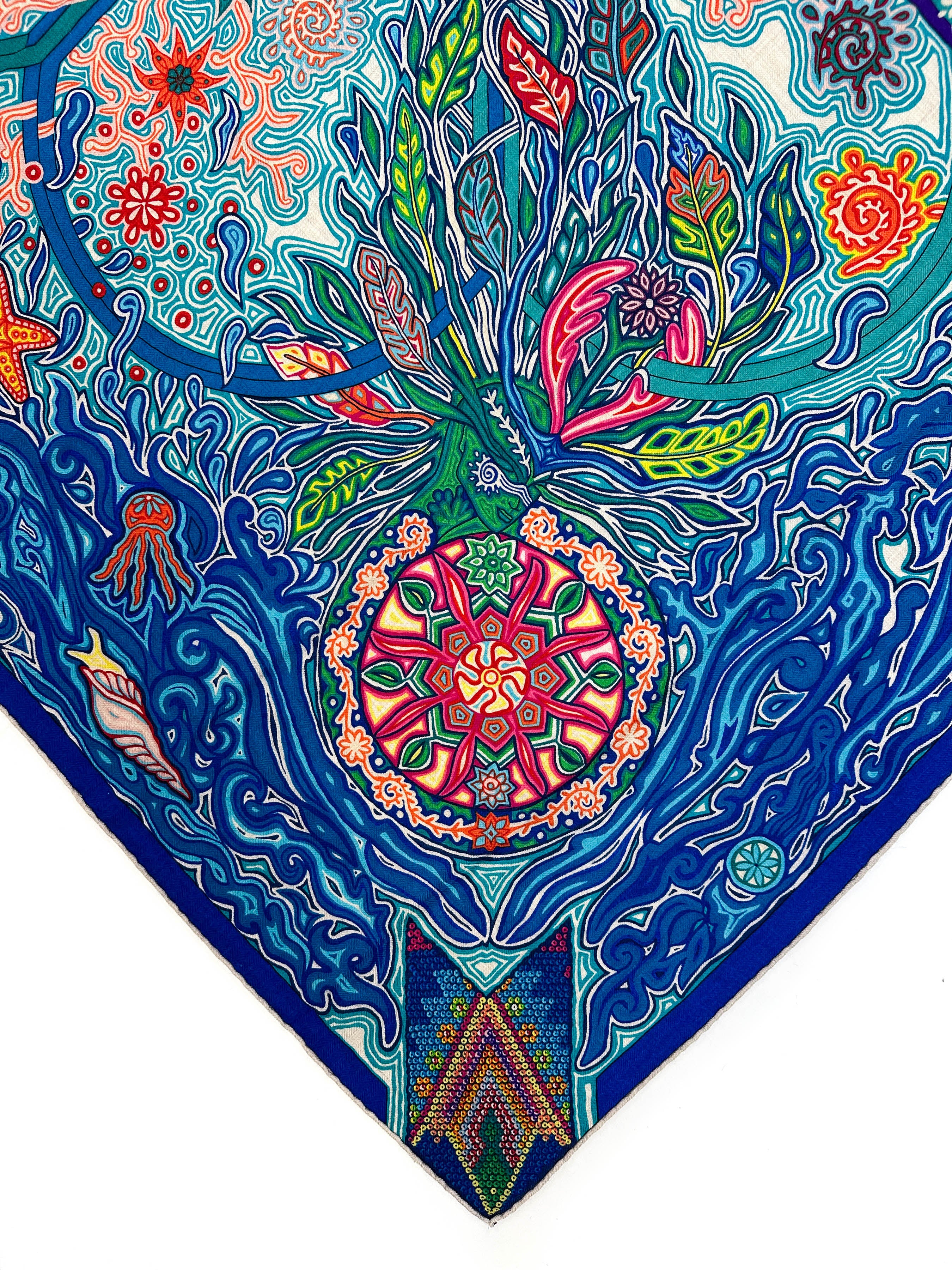 Hermès L'Arbre du Vent Cashmere Silk 140