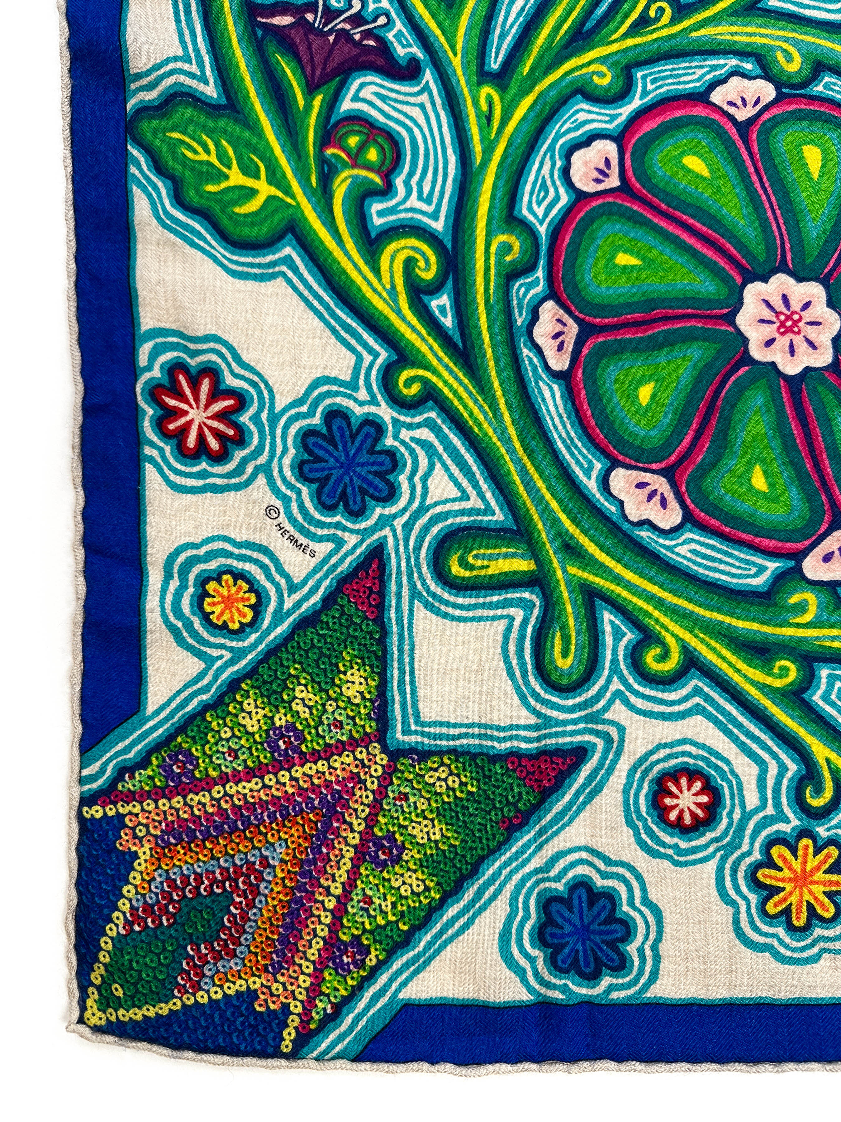 Hermès L'Arbre du Vent Cashmere Silk 140