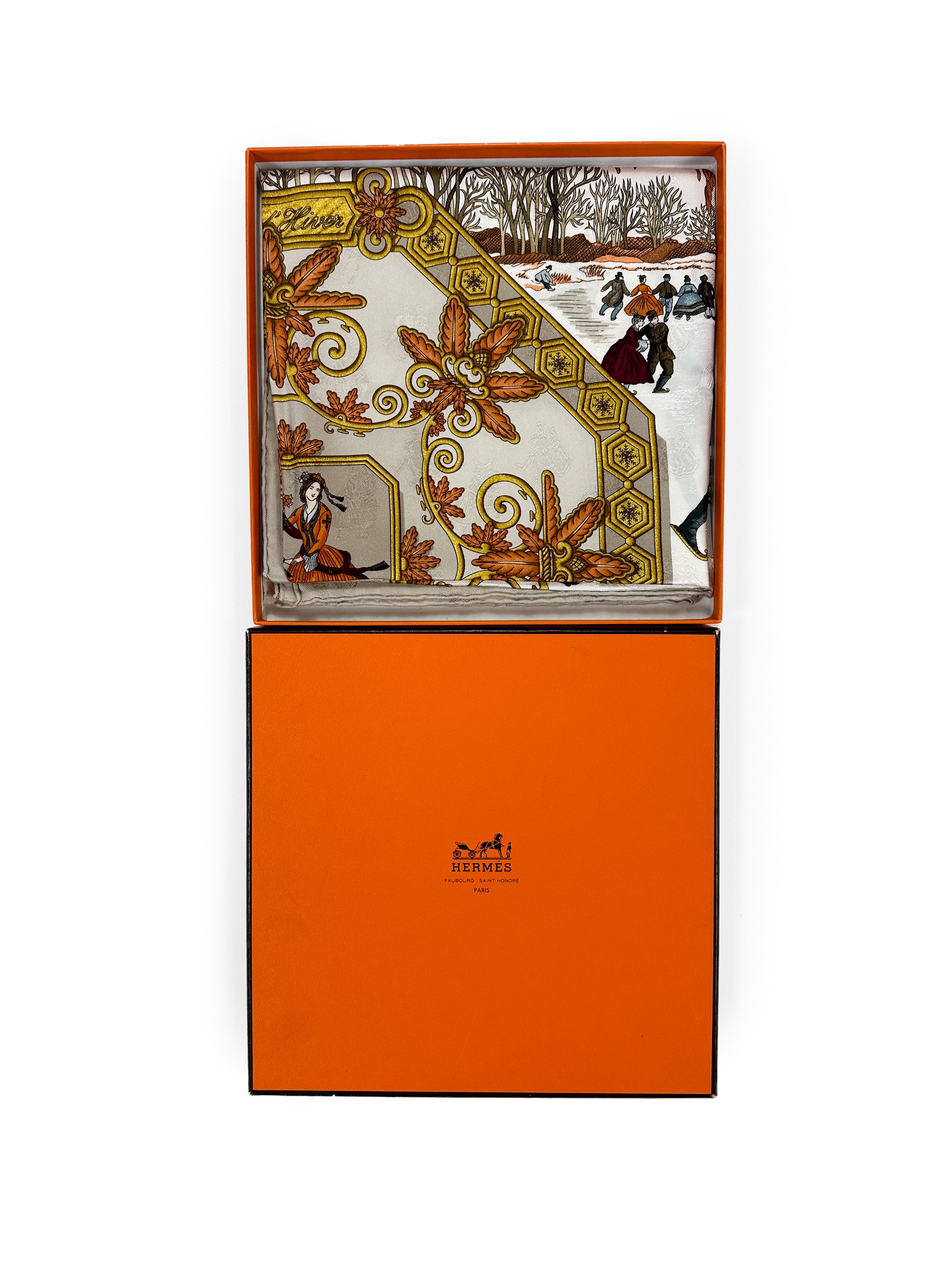 Hermès Joies d'Hiver Jacquard 90