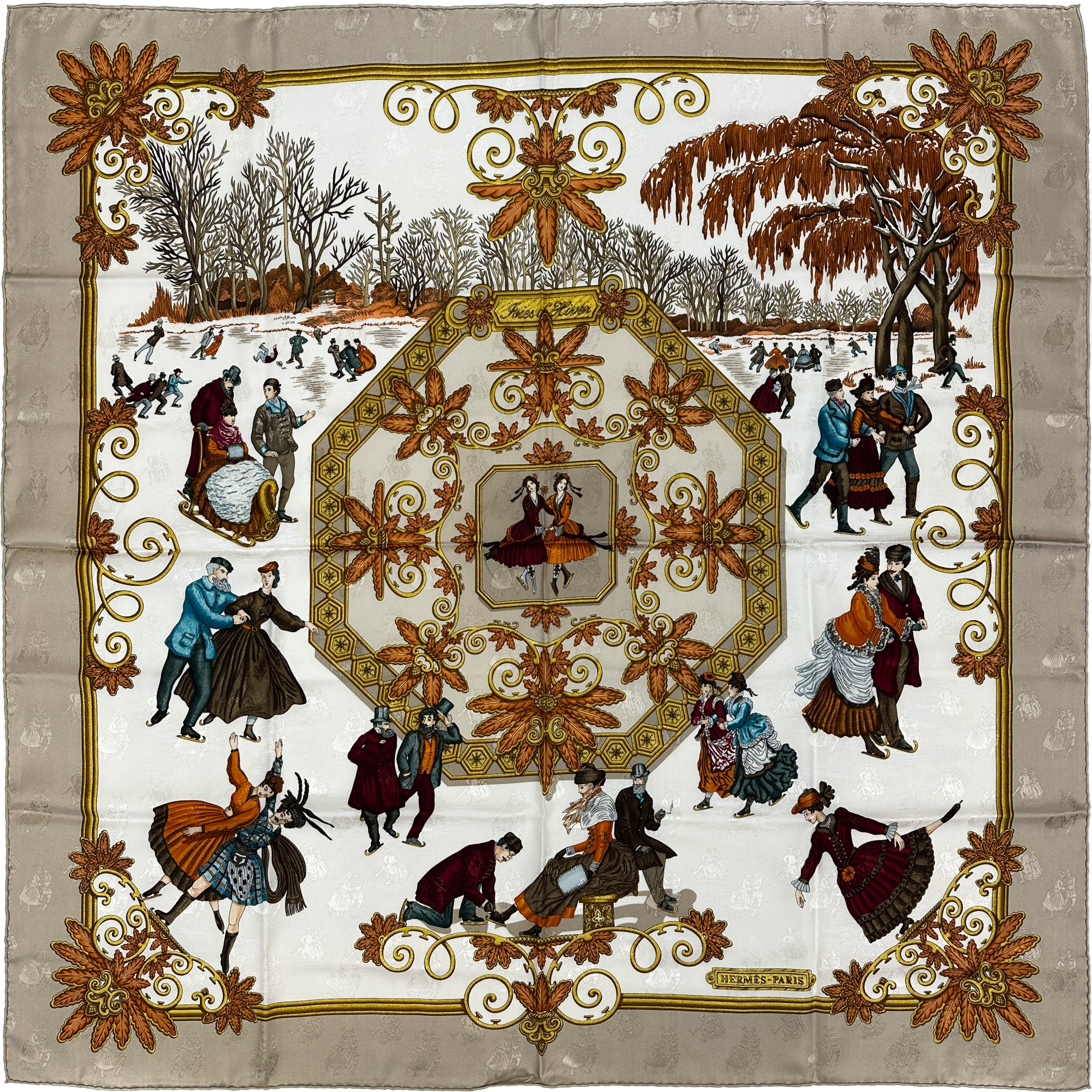 Hermès Joies d'Hiver Jacquard 90