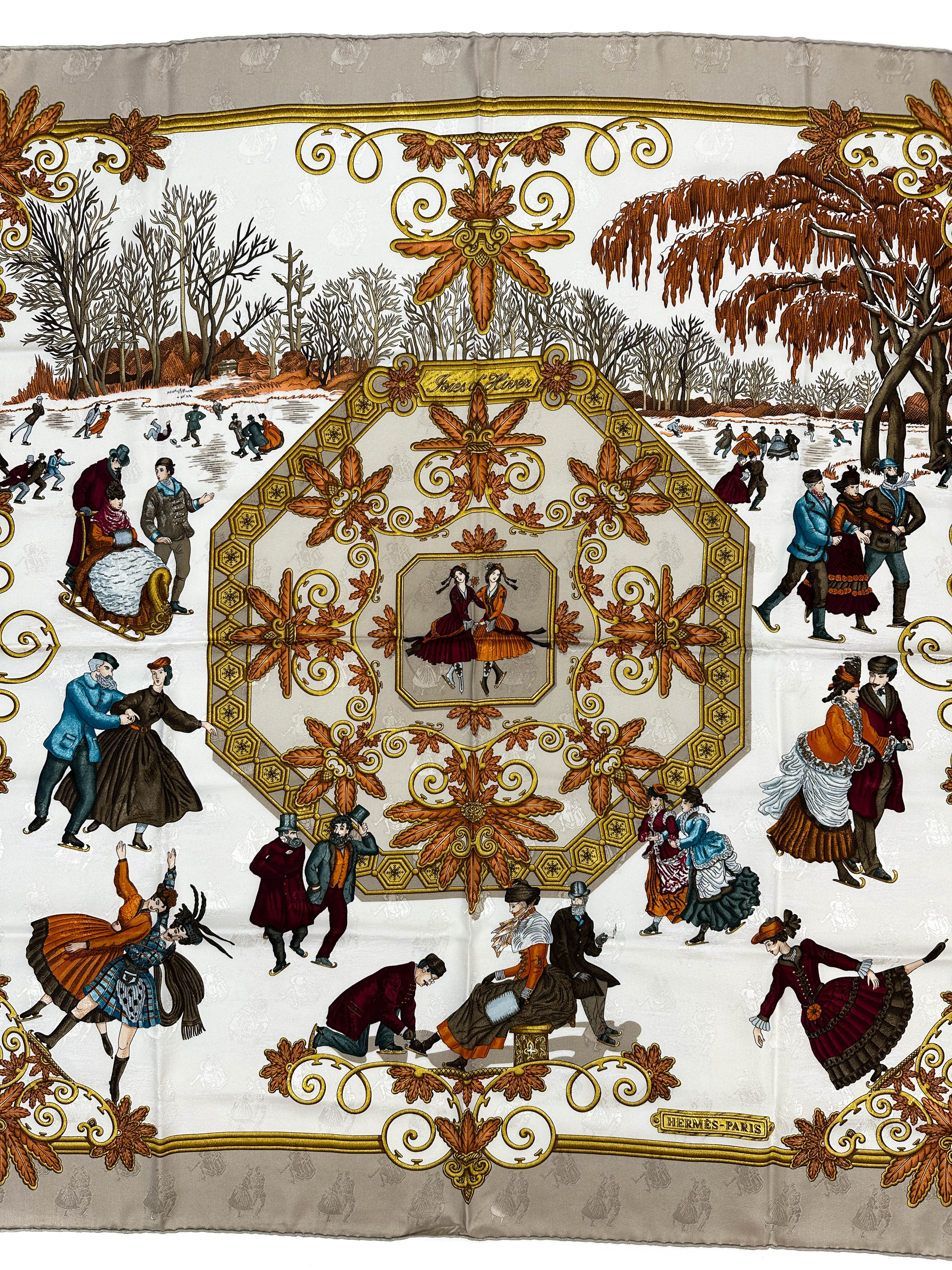 Hermès Joies d'Hiver Jacquard 90