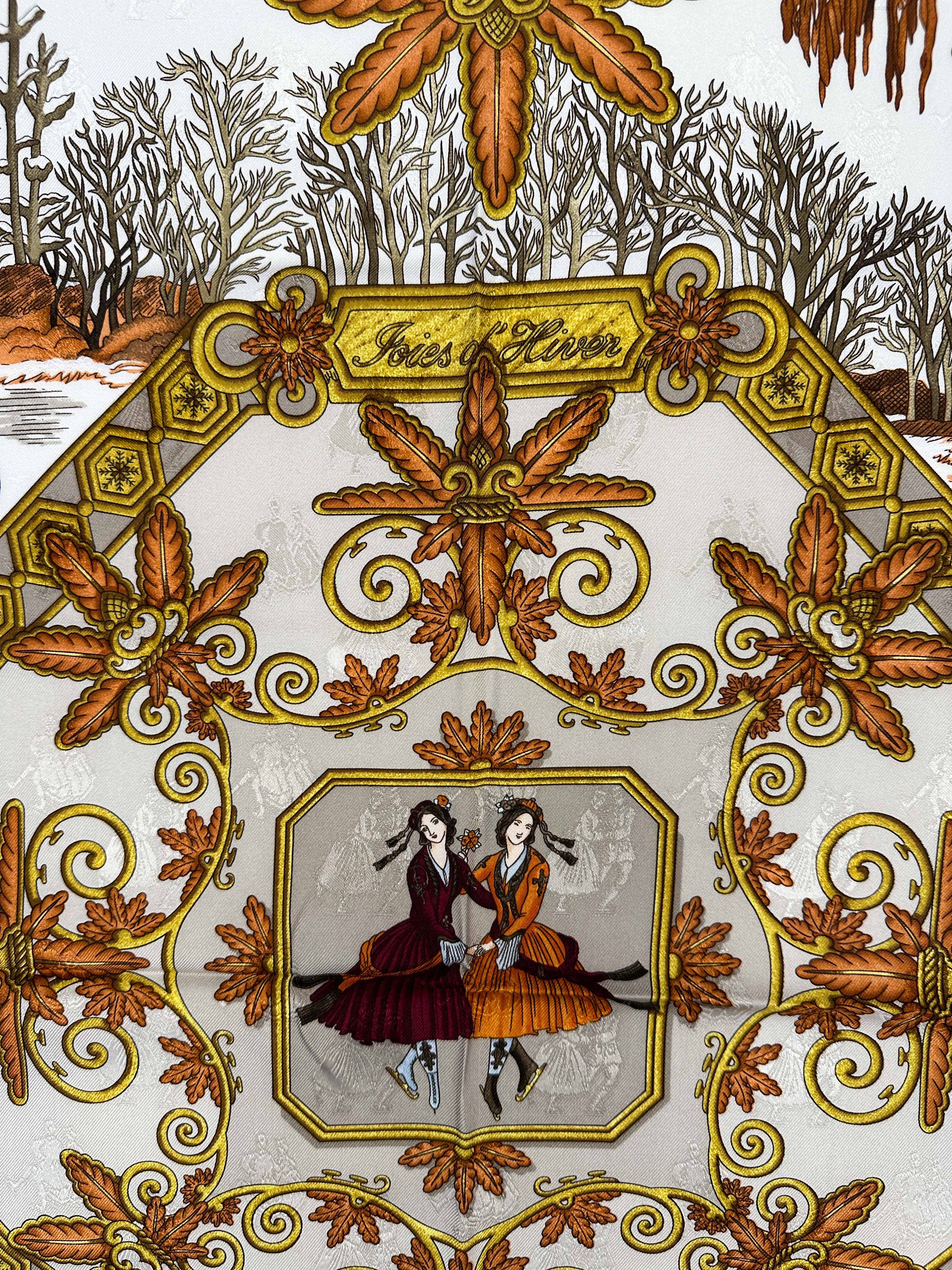 Hermès Joies d'Hiver Jacquard 90