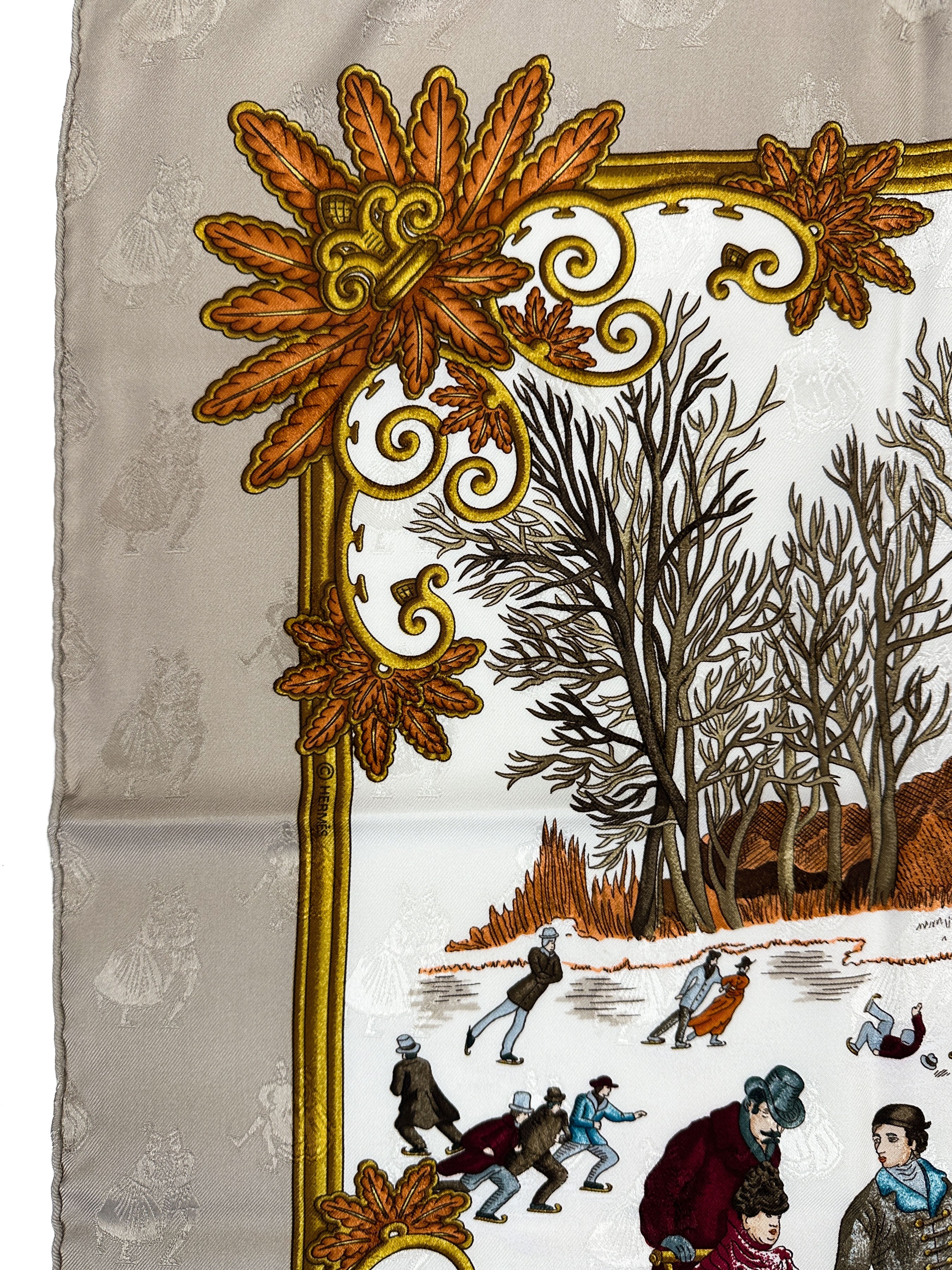 Hermès Joies d'Hiver Jacquard 90