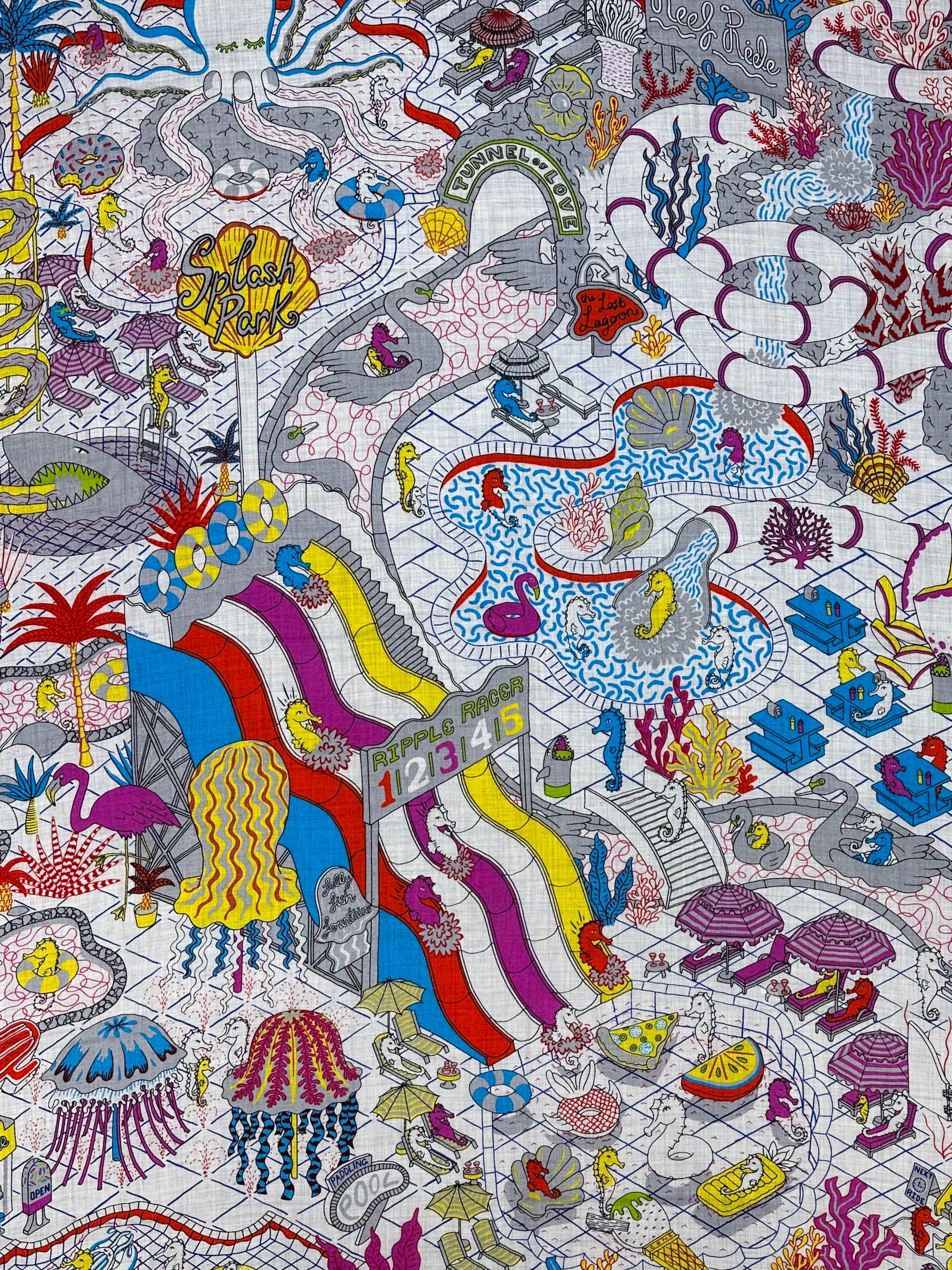 Hermès Splash Park Cashmere Silk 140