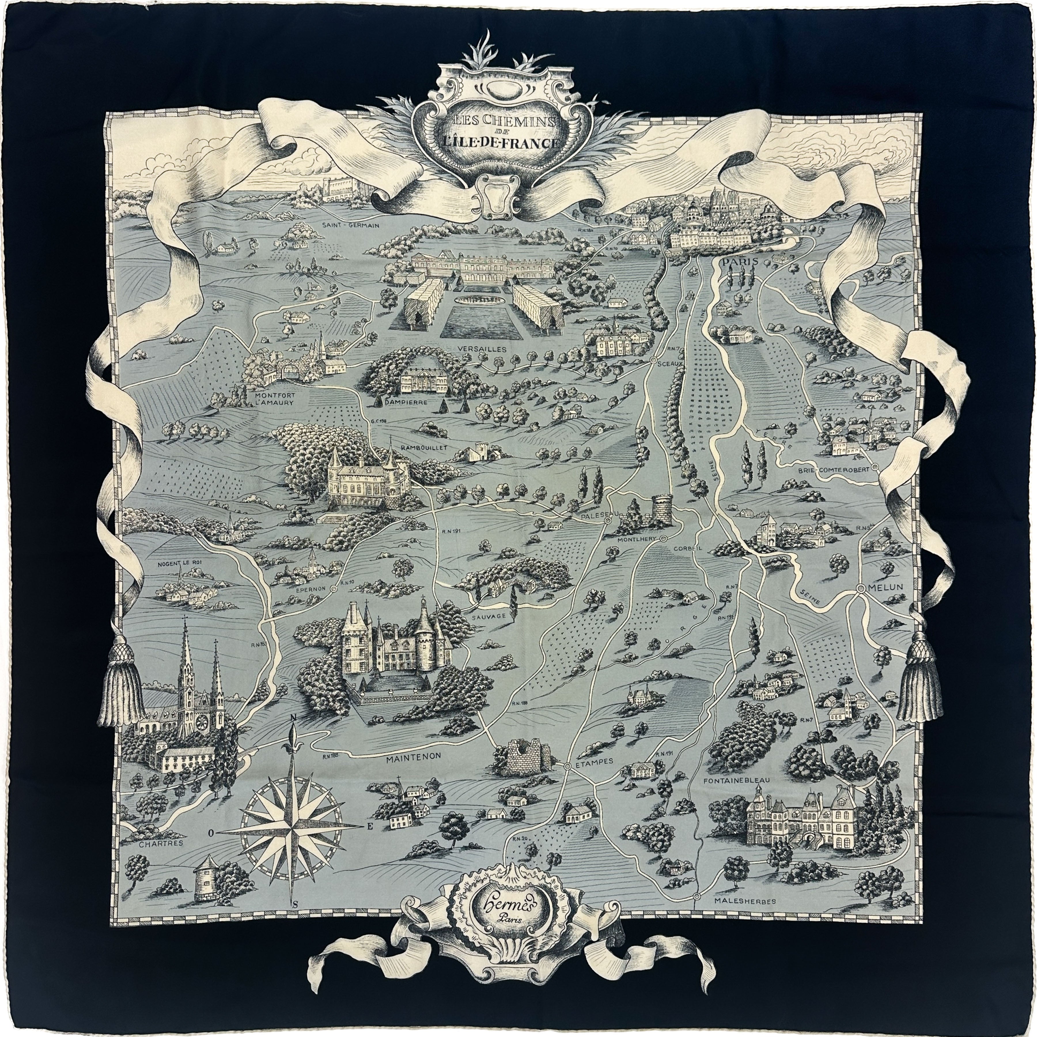 Hermès Les Chemins de l'Île de France 90 *C. 1952*