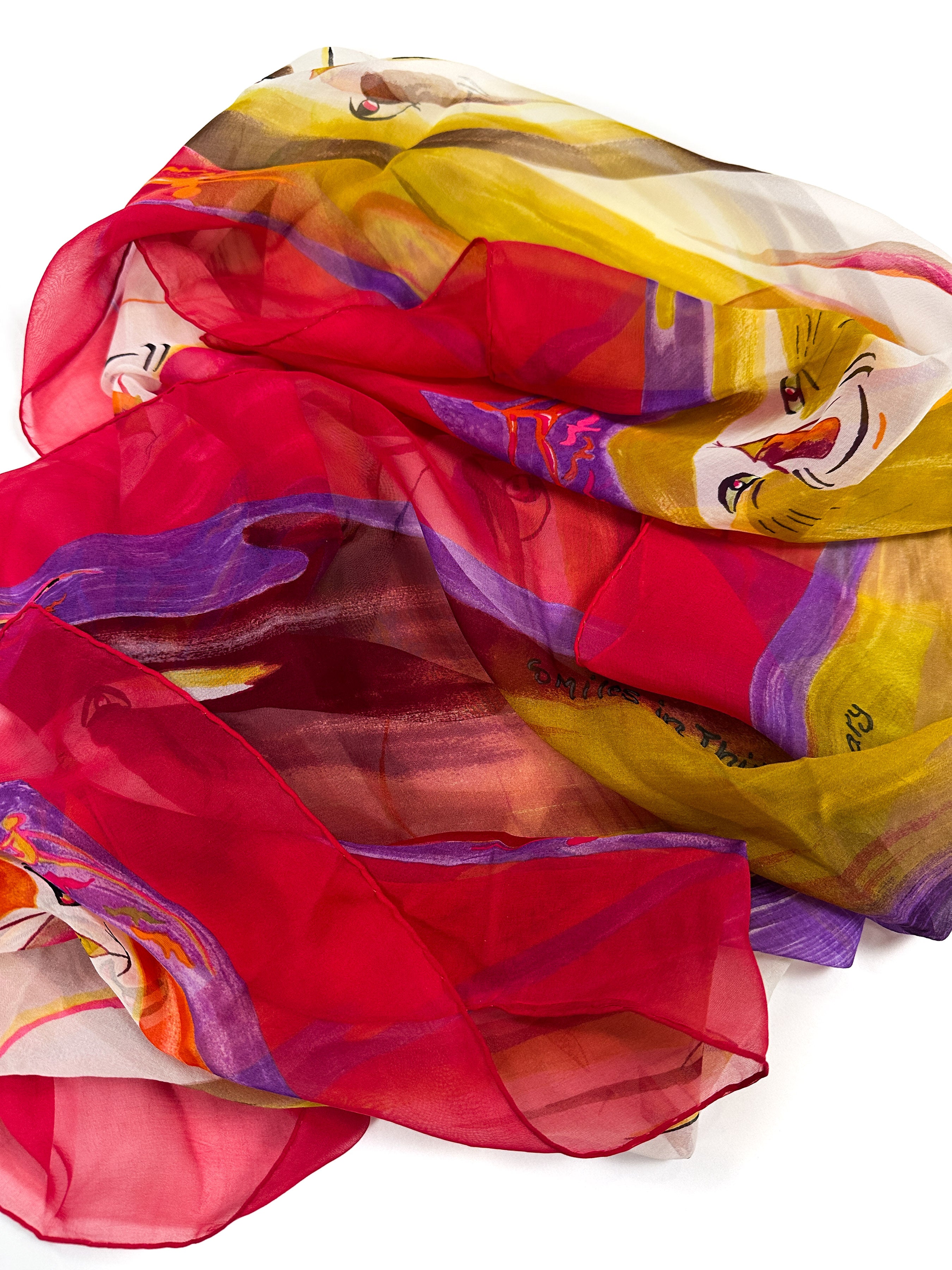 Hermès Smiles In Third Millenary Mousseline 90