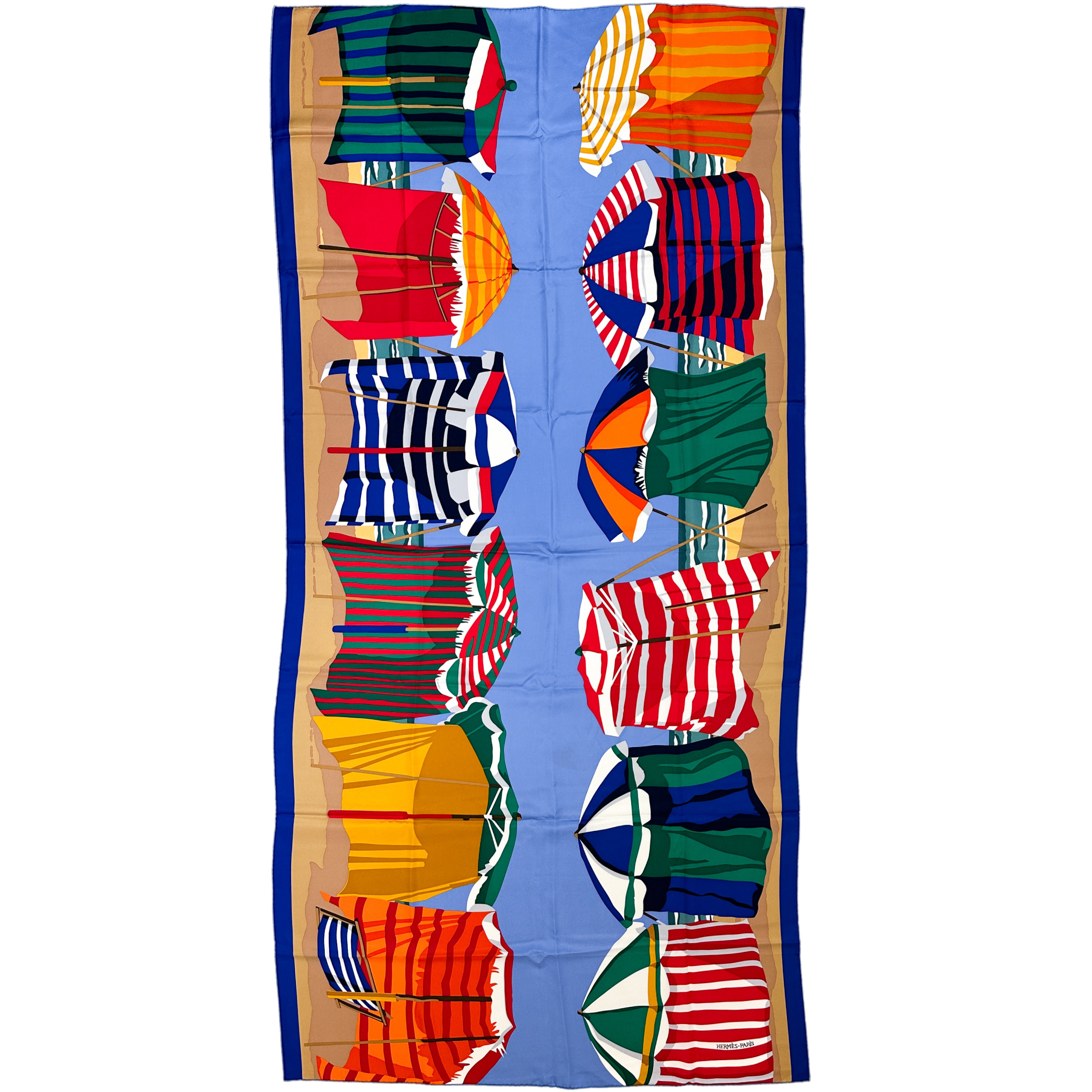 Hermès Charmes des Plages Normandes Silk Shawl