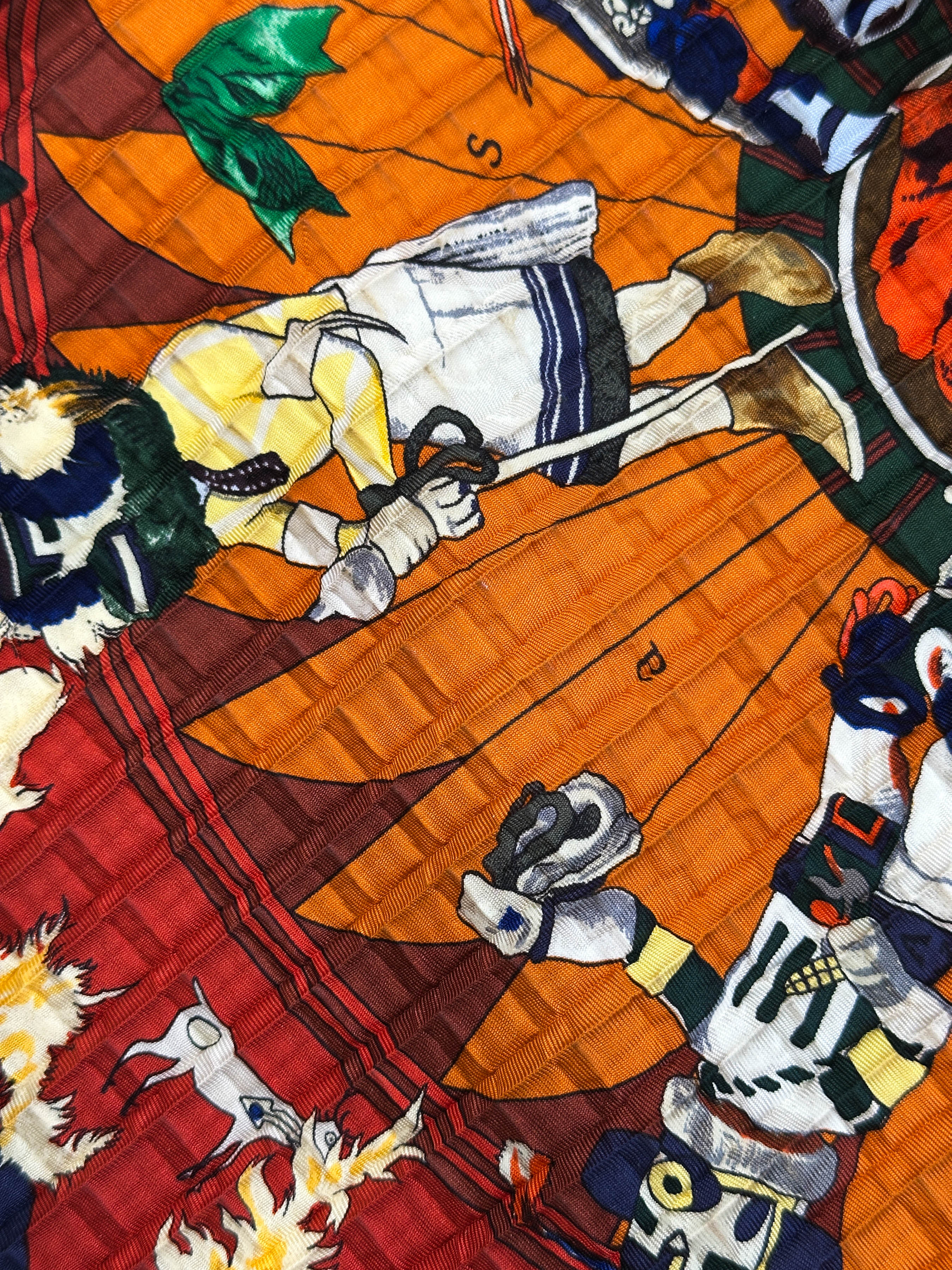 Hermès Kachinas Mosaic Plissé 90