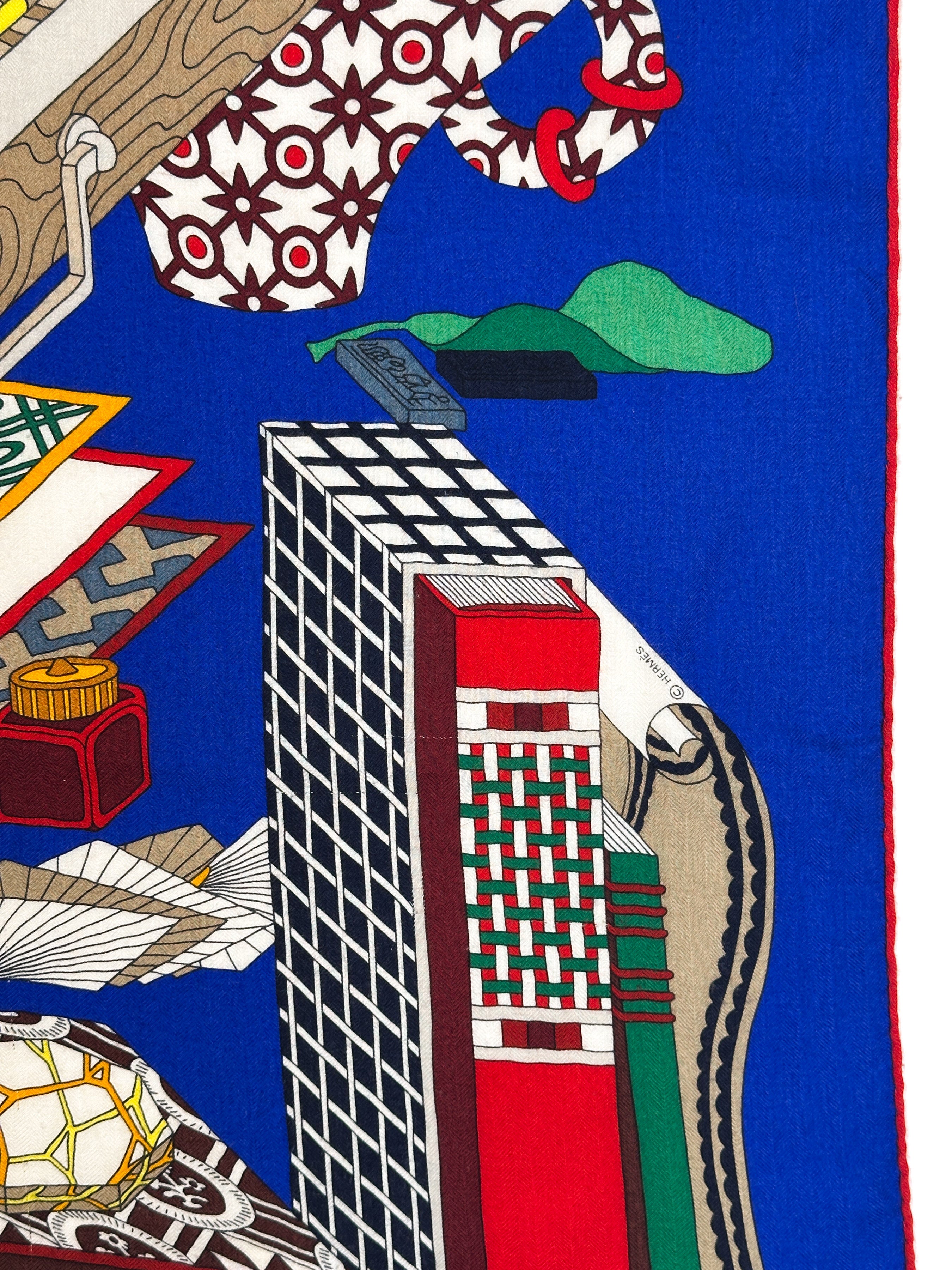 Hermès Les Trésors d'un Artiste Cashmere Silk 140
