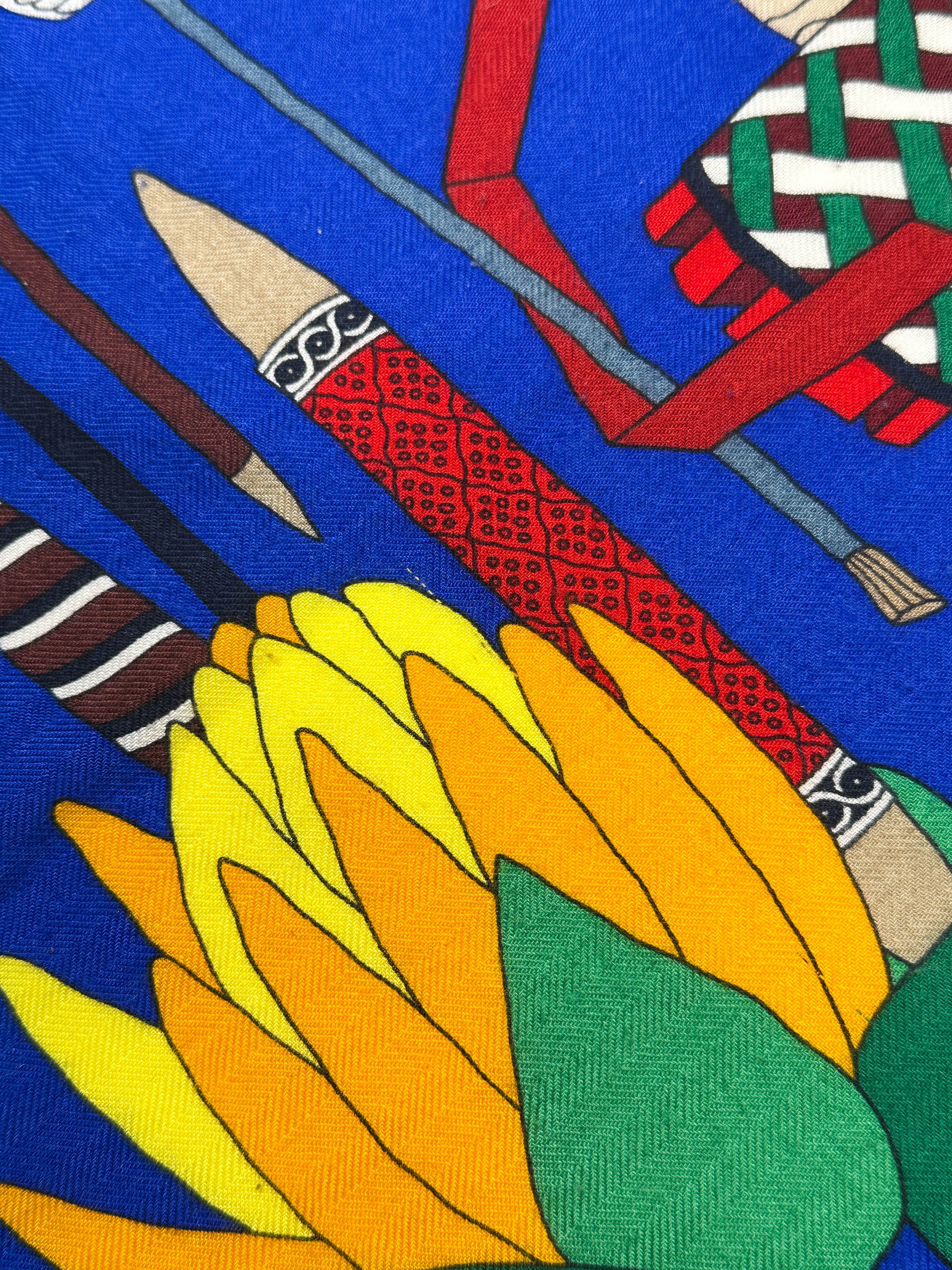 Hermès Les Trésors d'un Artiste Cashmere Silk 140
