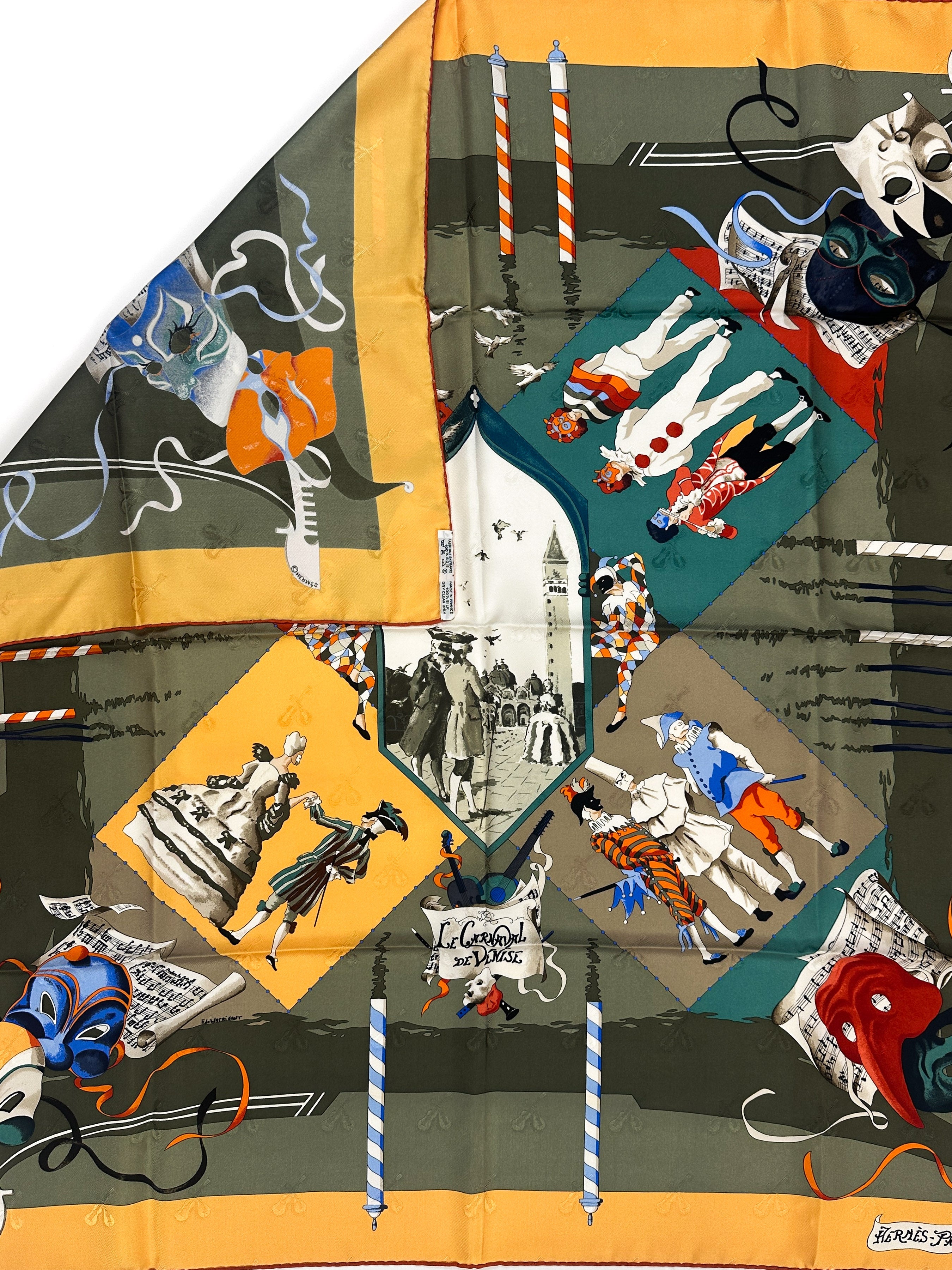 Hermès Le Carnival de Venise First Edition Jacquard 90