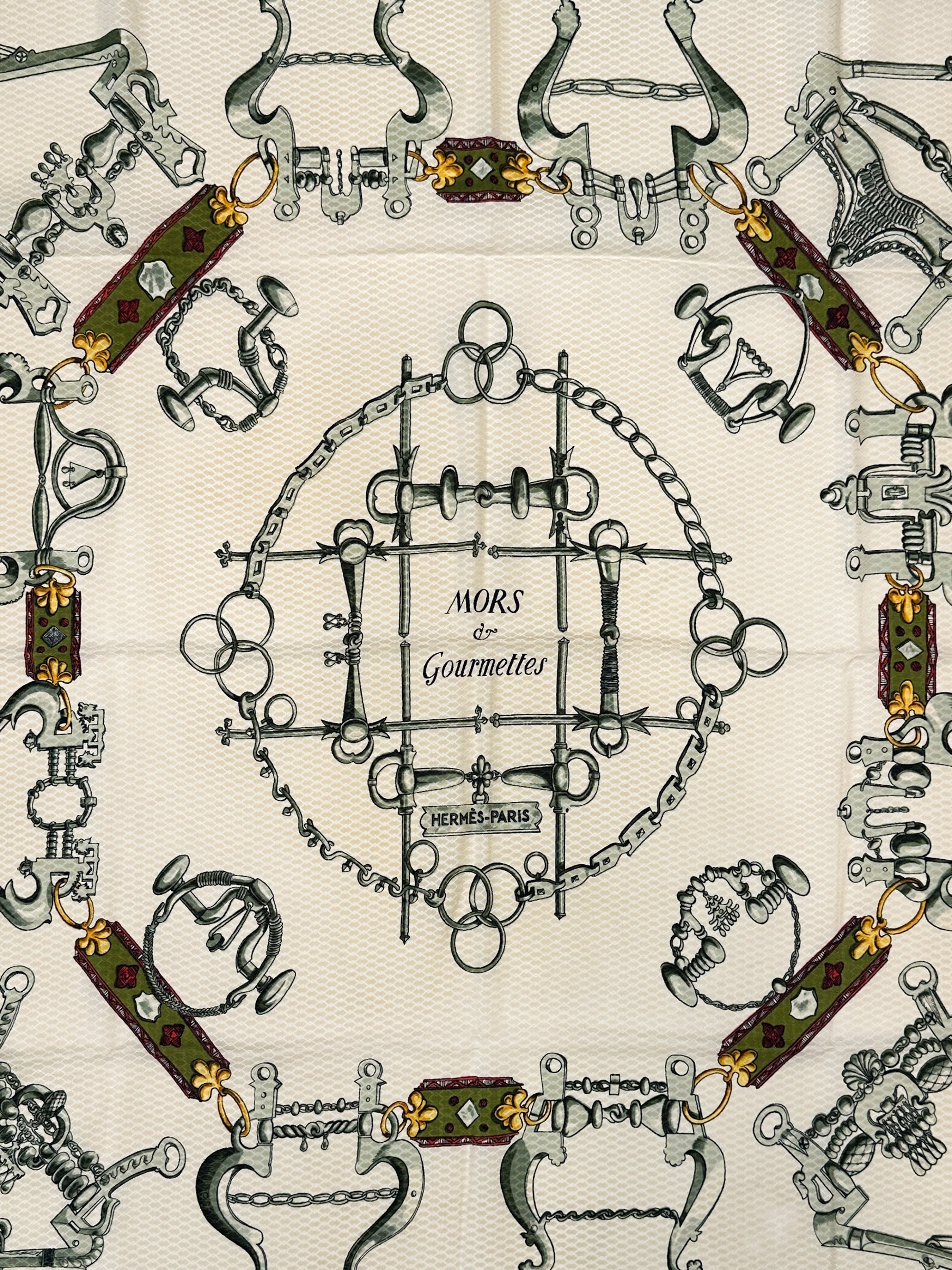 Hermès Mors et Gourmettes Jacquard 90