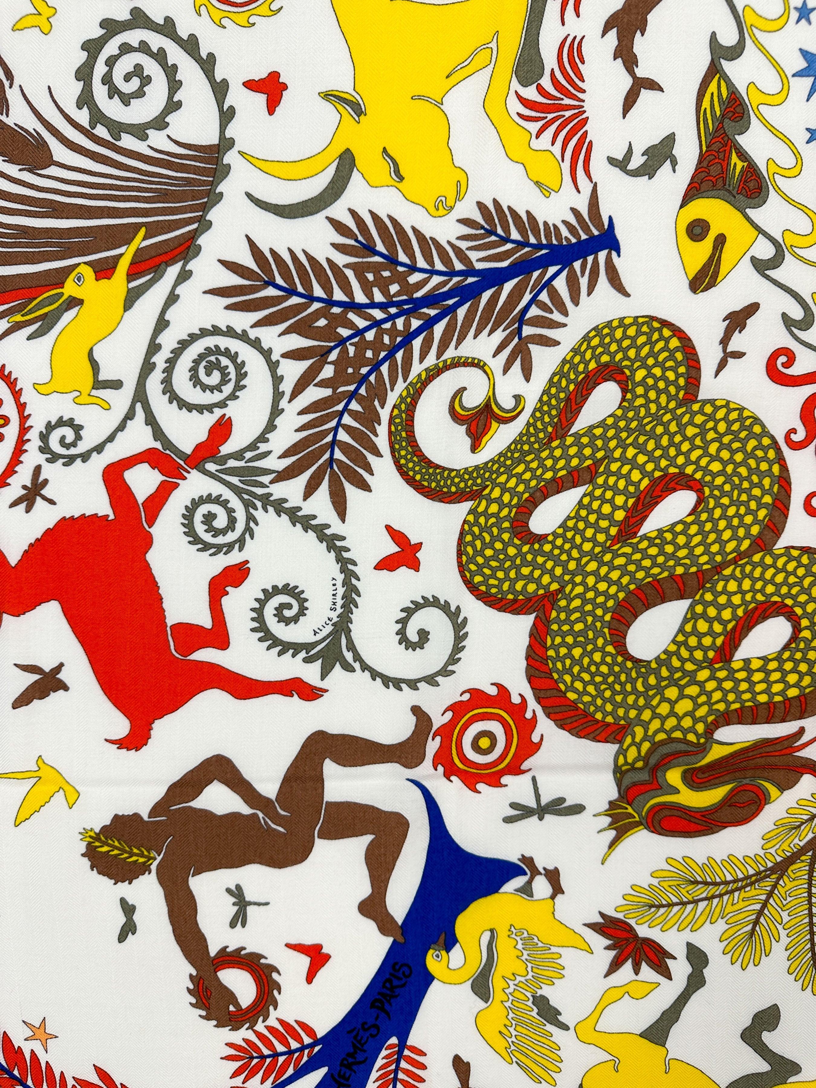 Hermès Sous le Charme d'Orphee Cashmere Silk 140