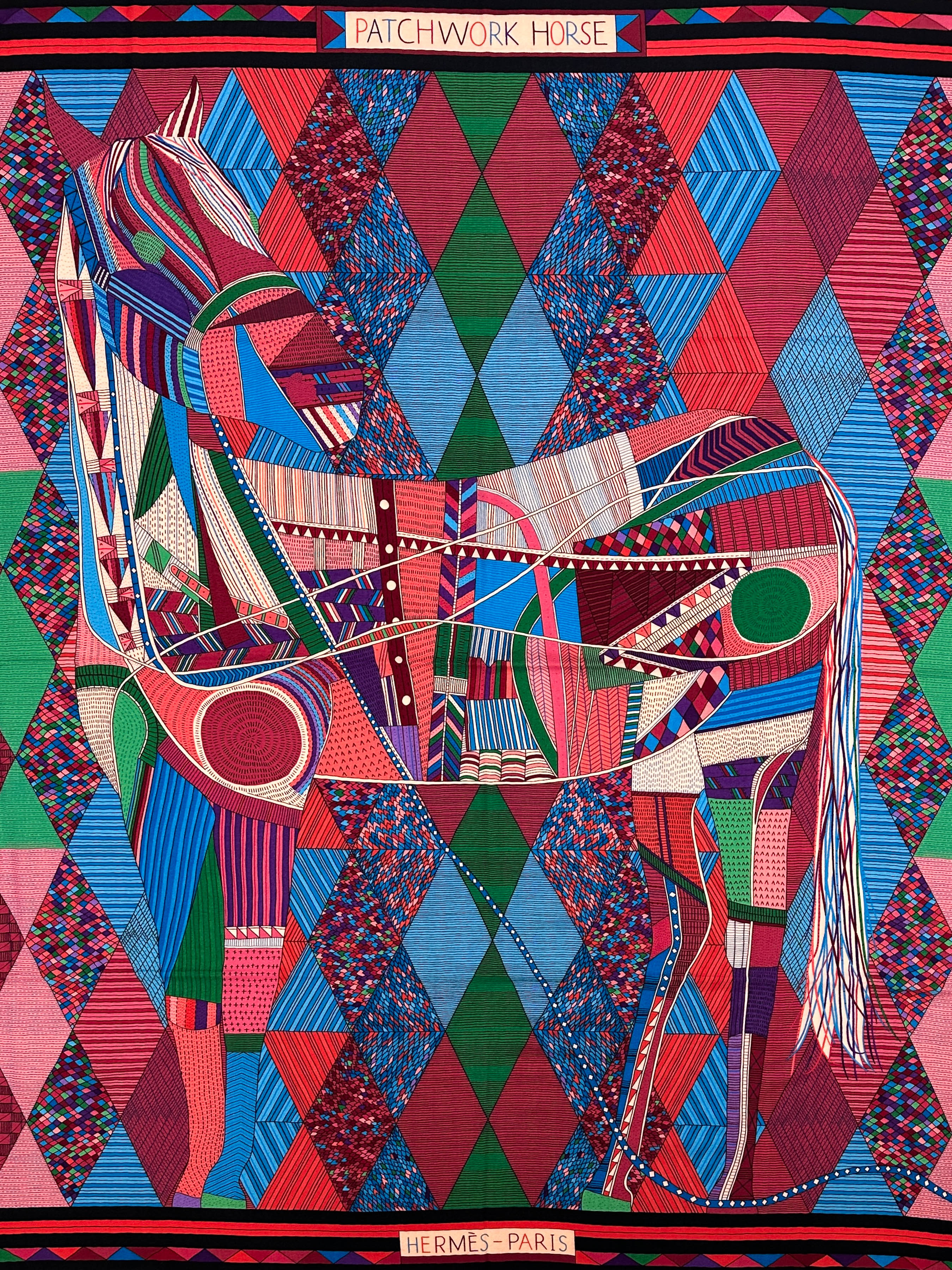Hermès Patchwork Horse Cashmere Silk 140