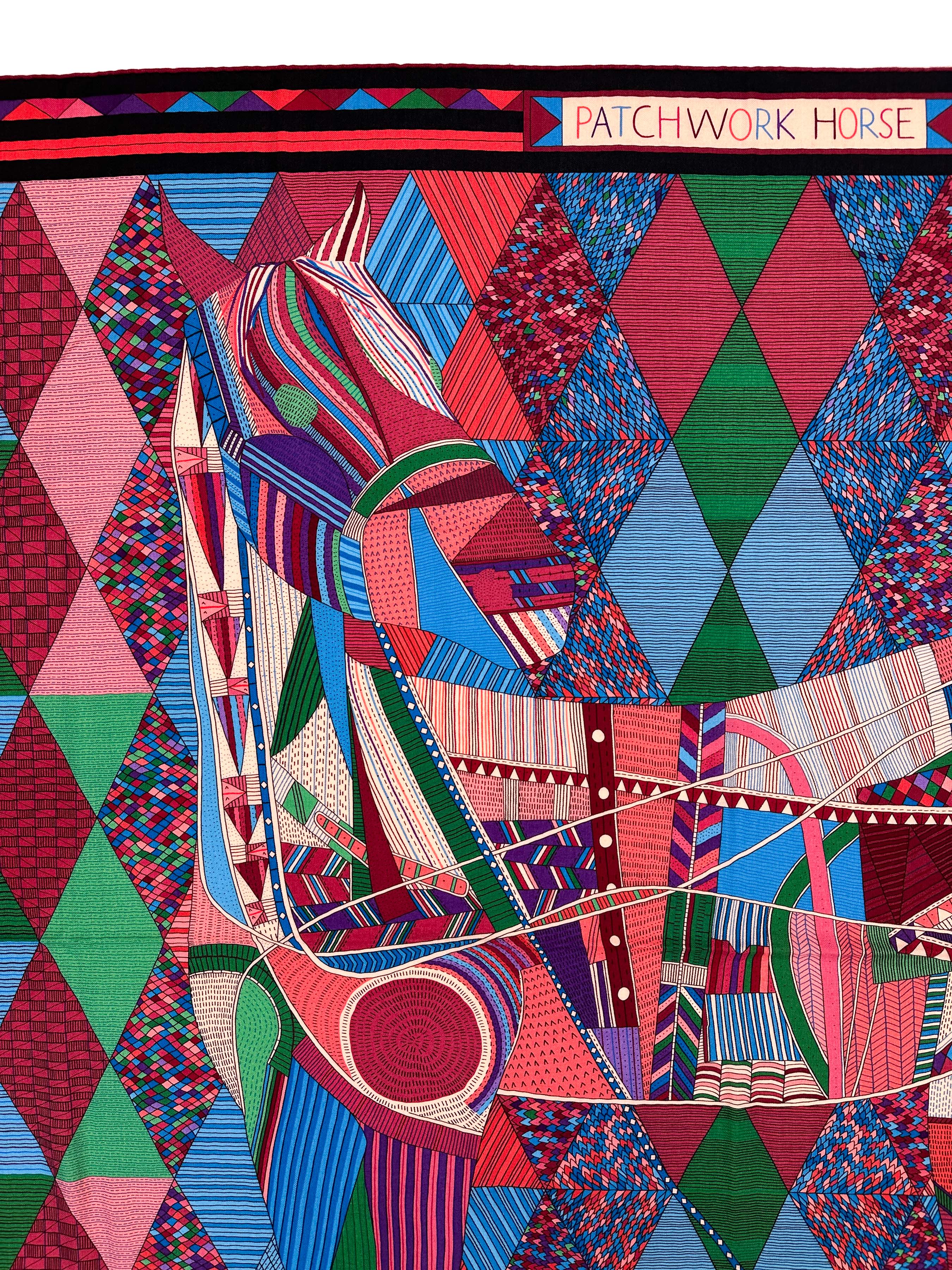 Hermès Patchwork Horse Cashmere Silk 140
