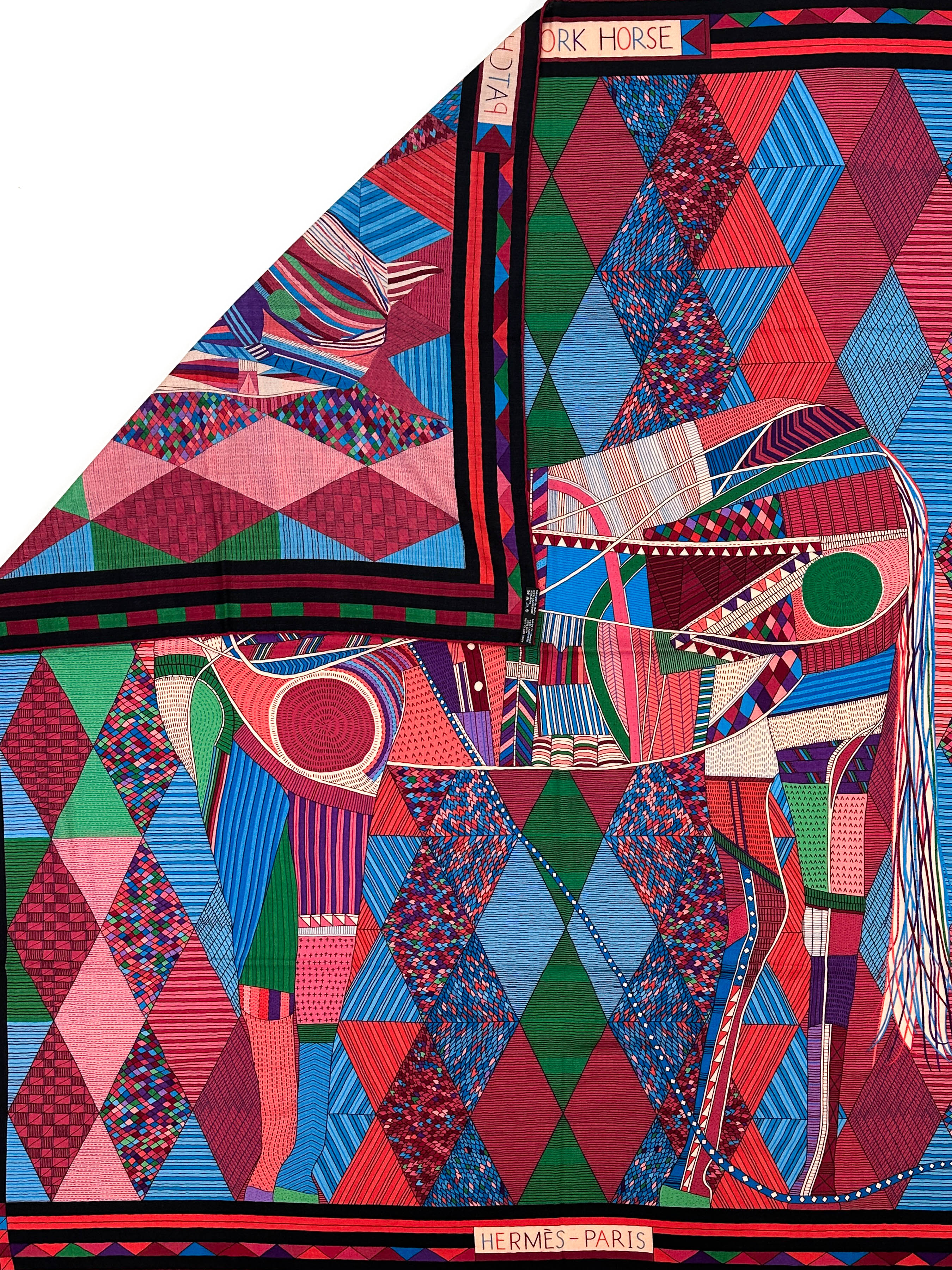 Hermès Patchwork Horse Cashmere Silk 140