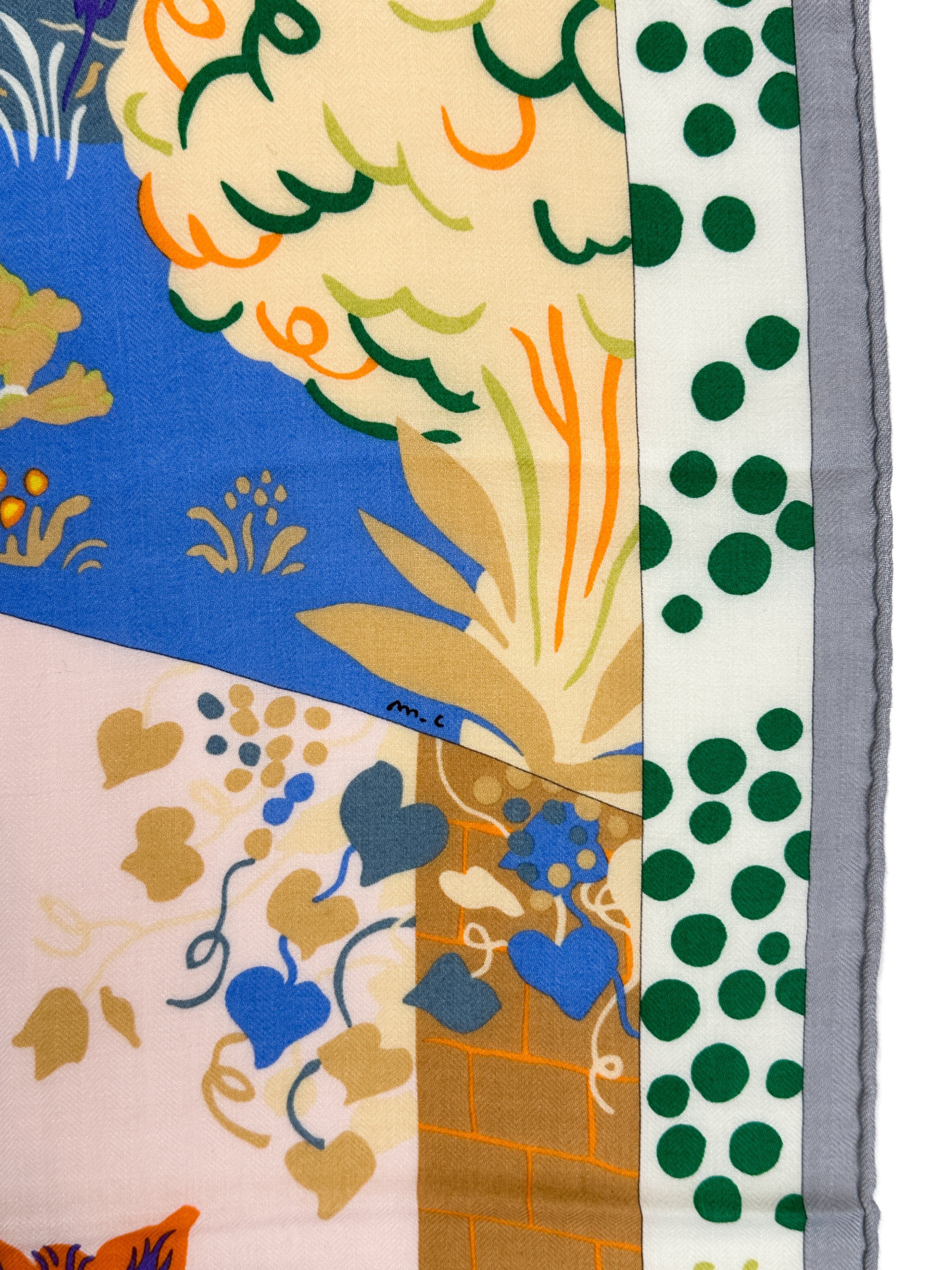 Hermès Le Livre d'Esope Cashmere Silk 140