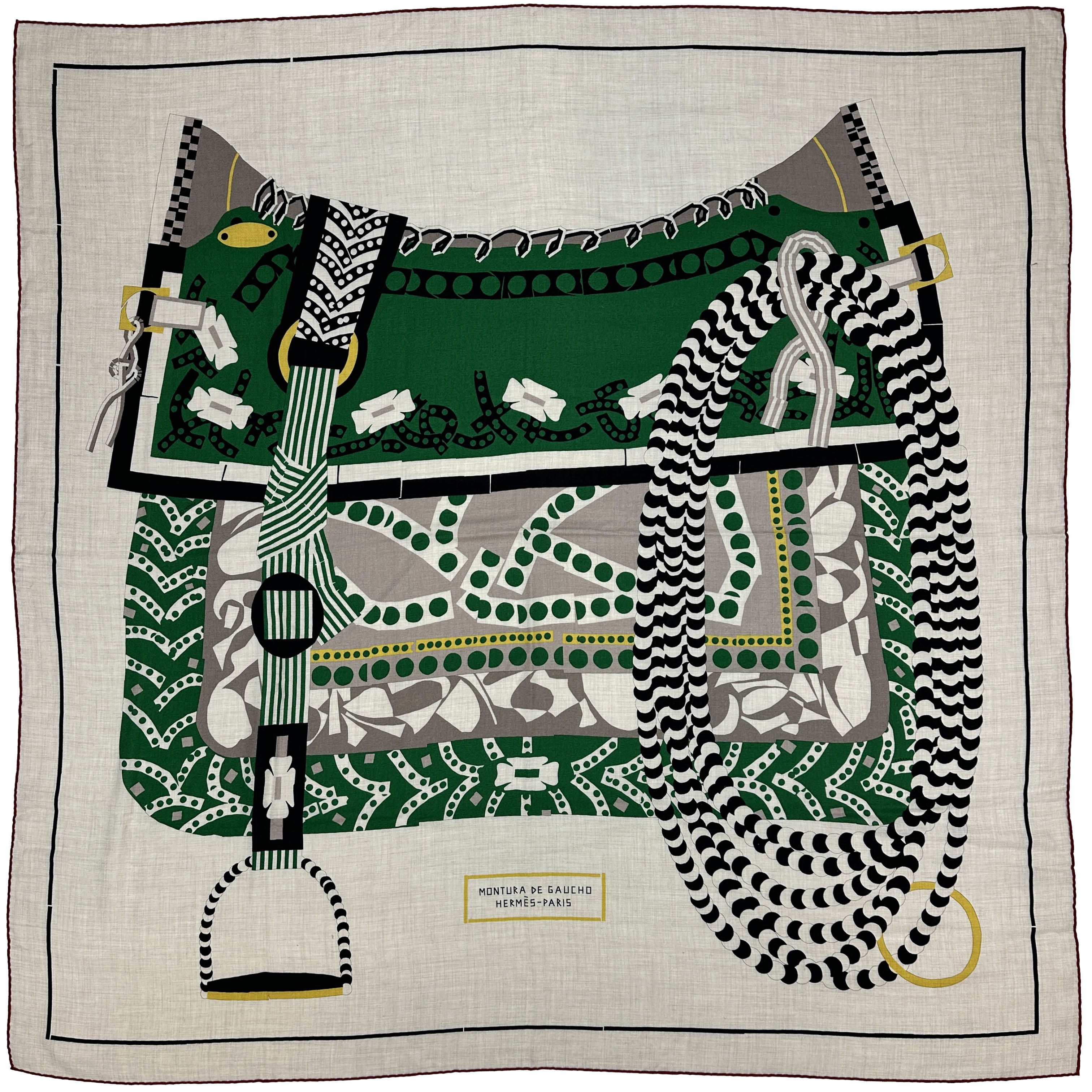 Hermès Montura de Gaucho Cashmere Silk 140