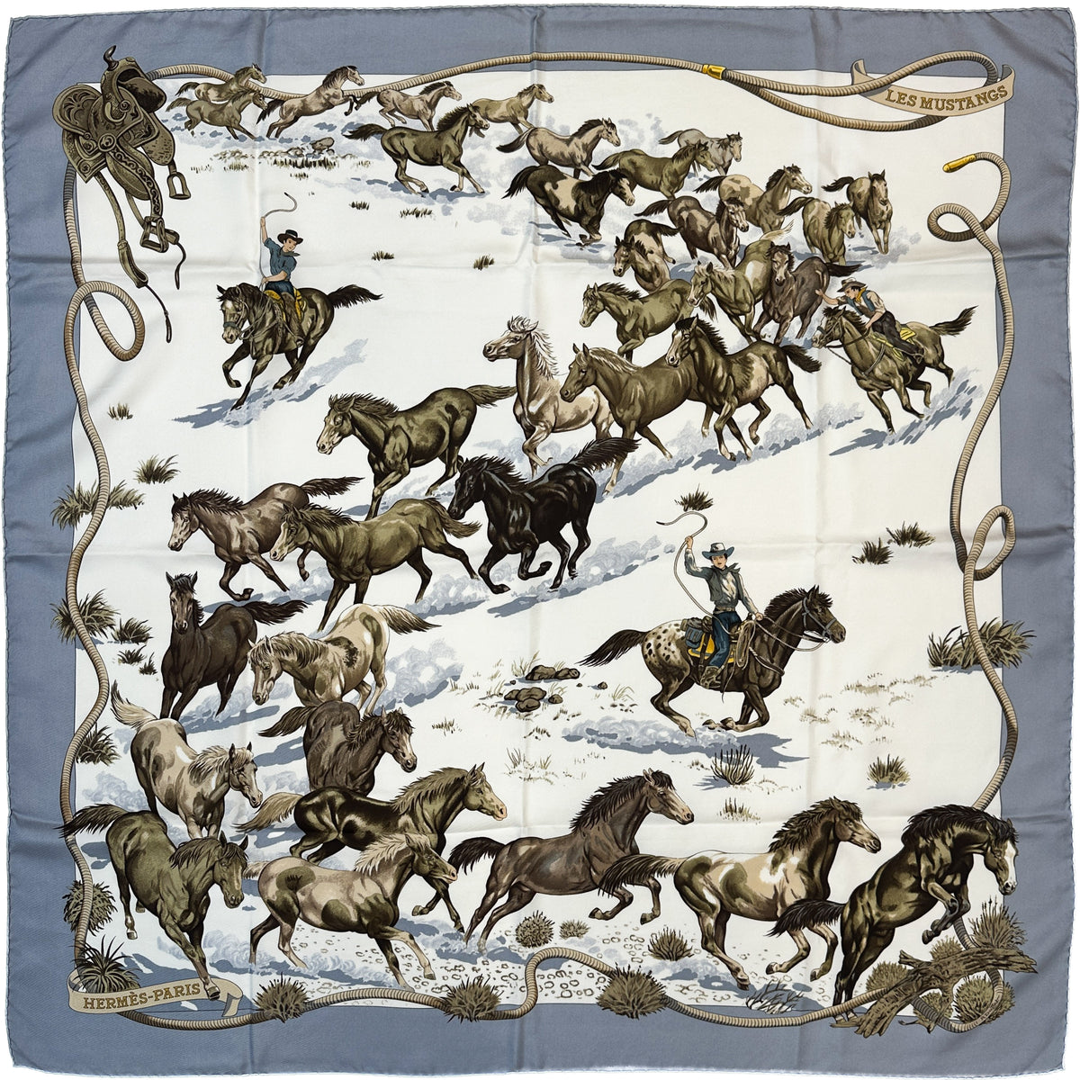 Hermès Les Mustangs 90