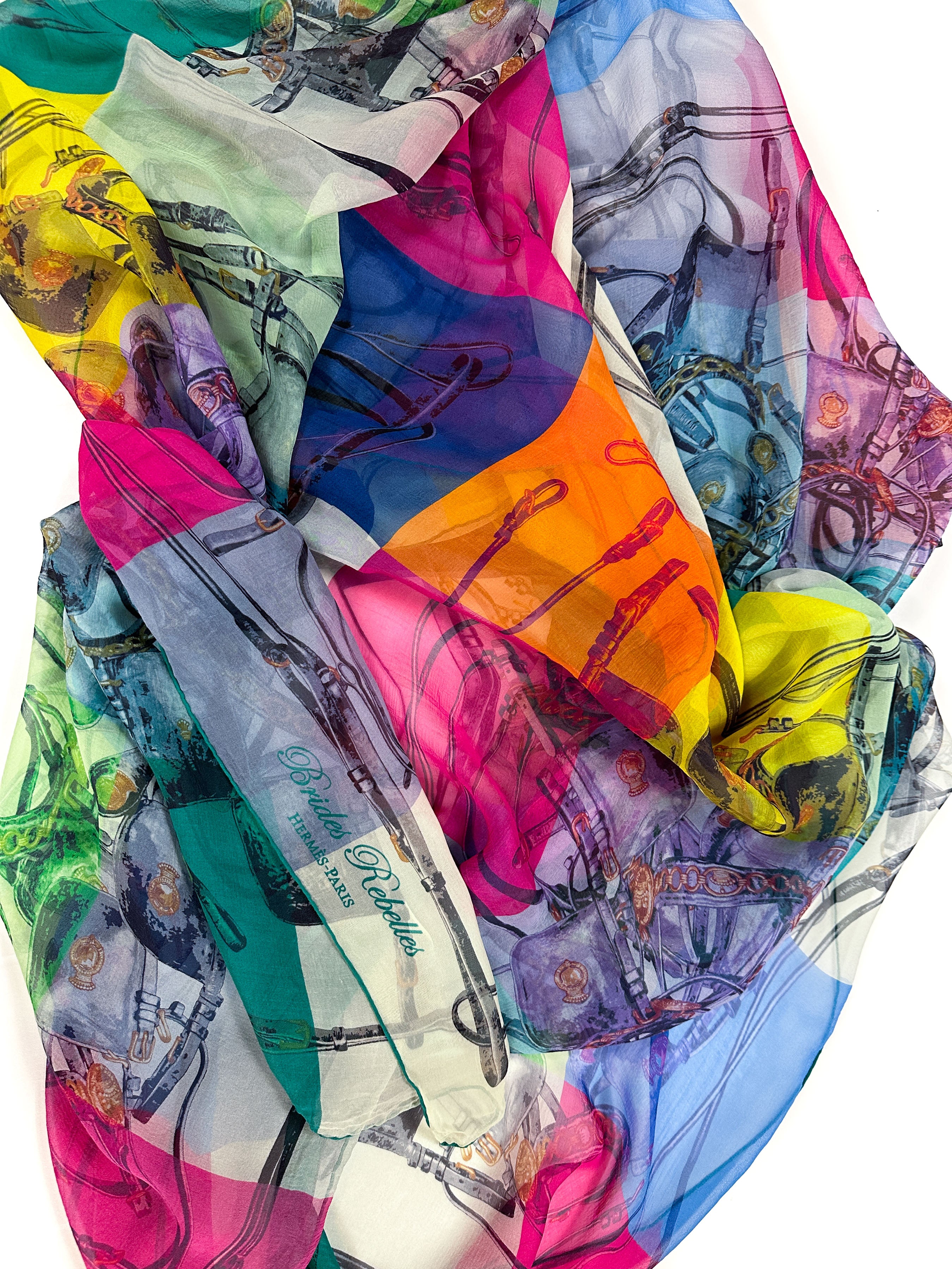 Hermès Brides Rebelles Mousseline 140