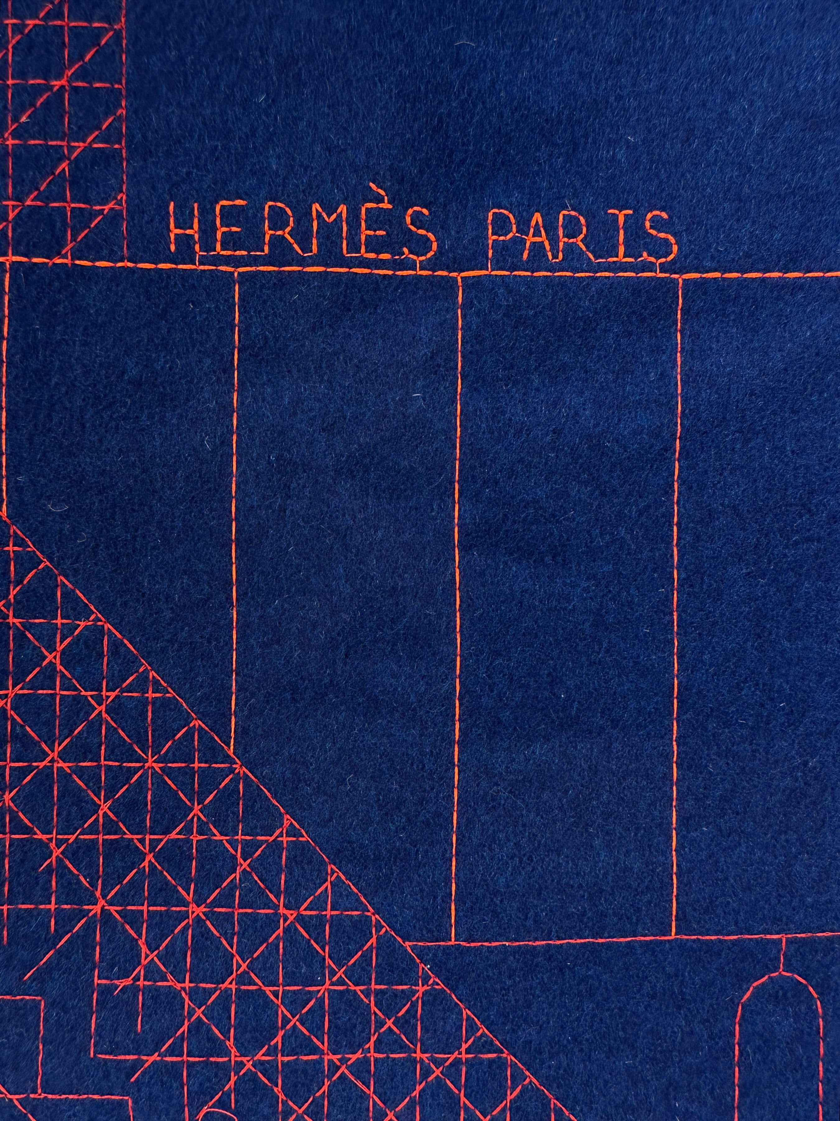 Hermès Les Cavaliers Embroidered Cashmere Blanket