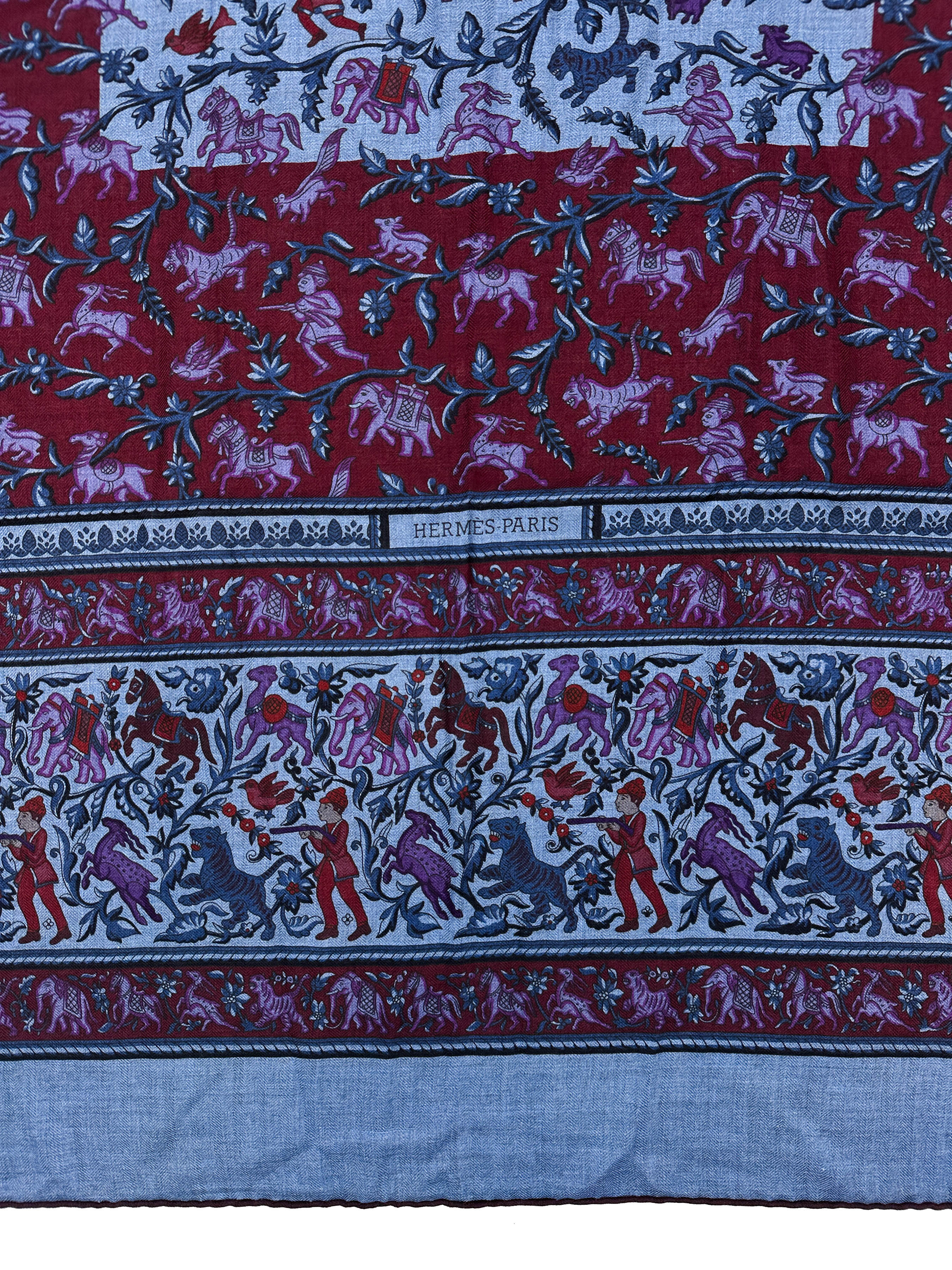 Hermès Chasse en Inde Cashmere Silk 140