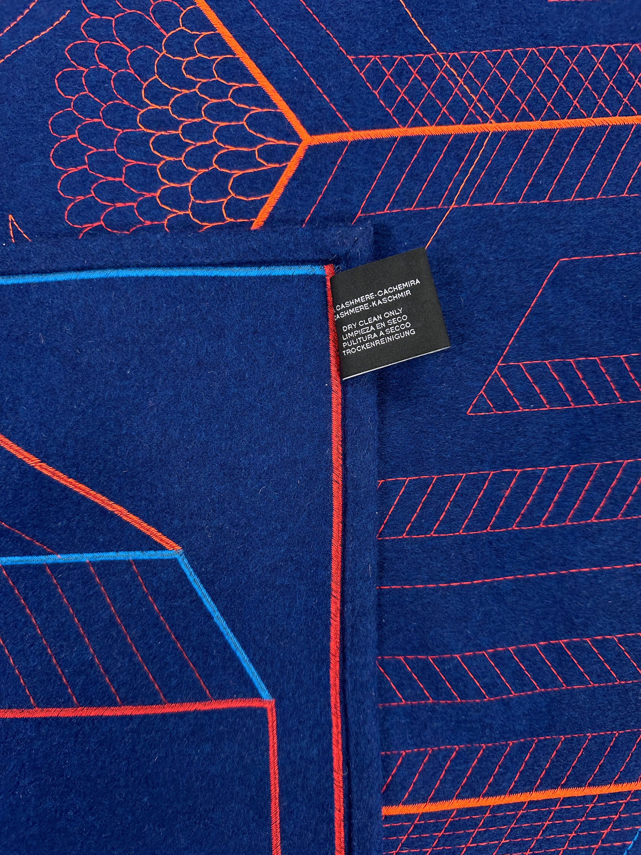 Hermès Les Cavaliers Embroidered Cashmere Blanket
