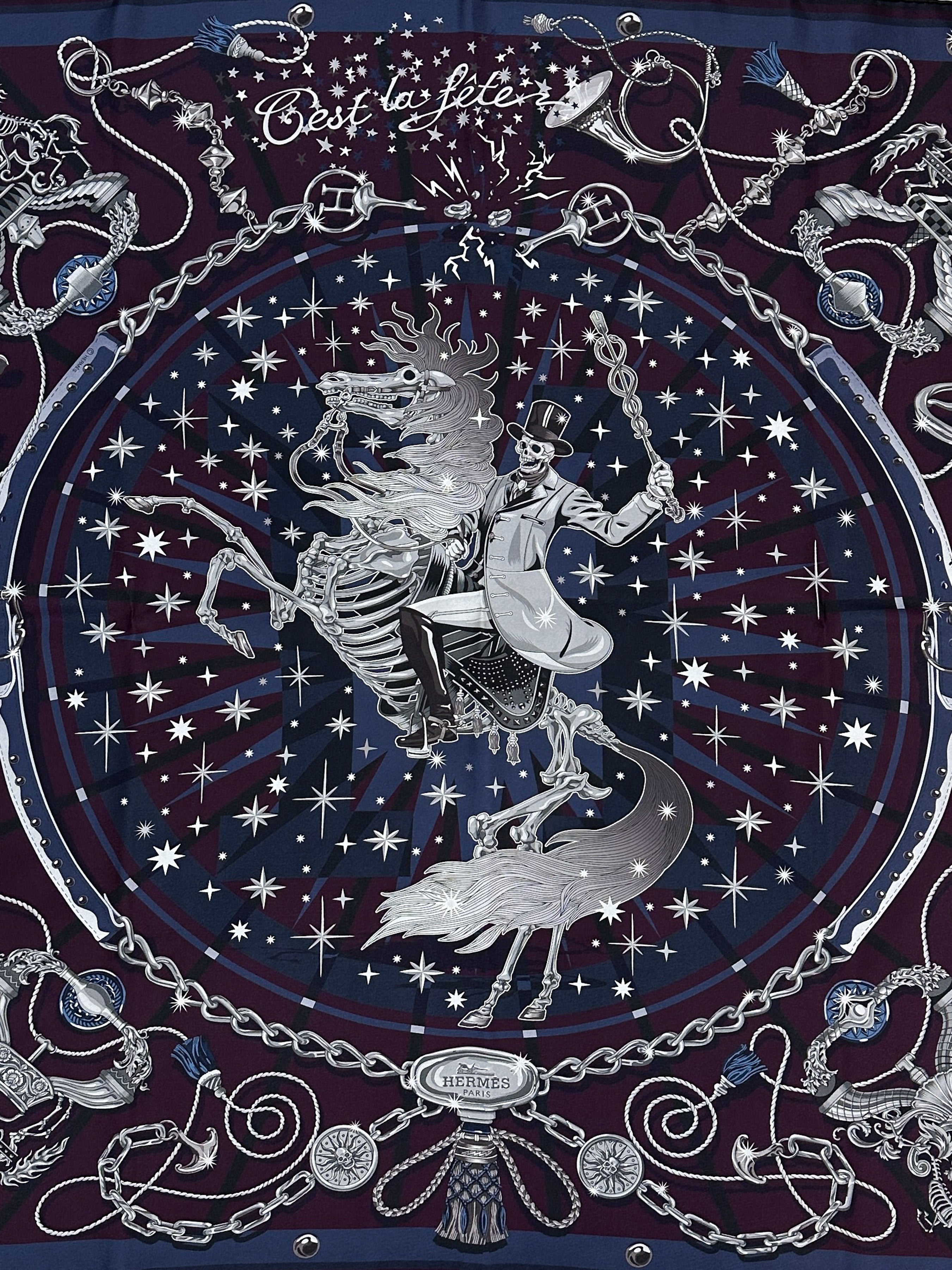 Hermès C'est La Fête Double Face 90