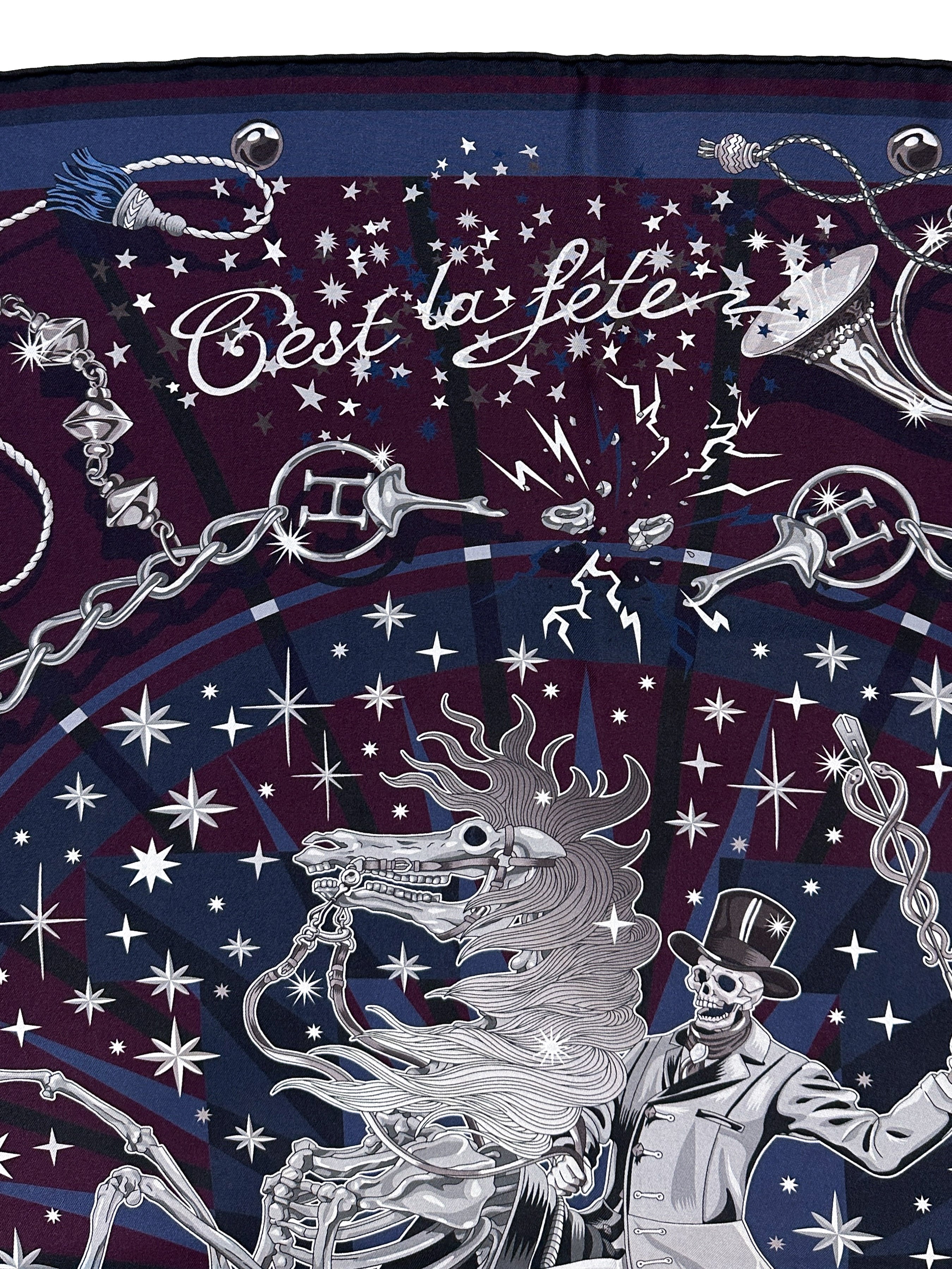 Hermès C'est La Fête Double Face 90