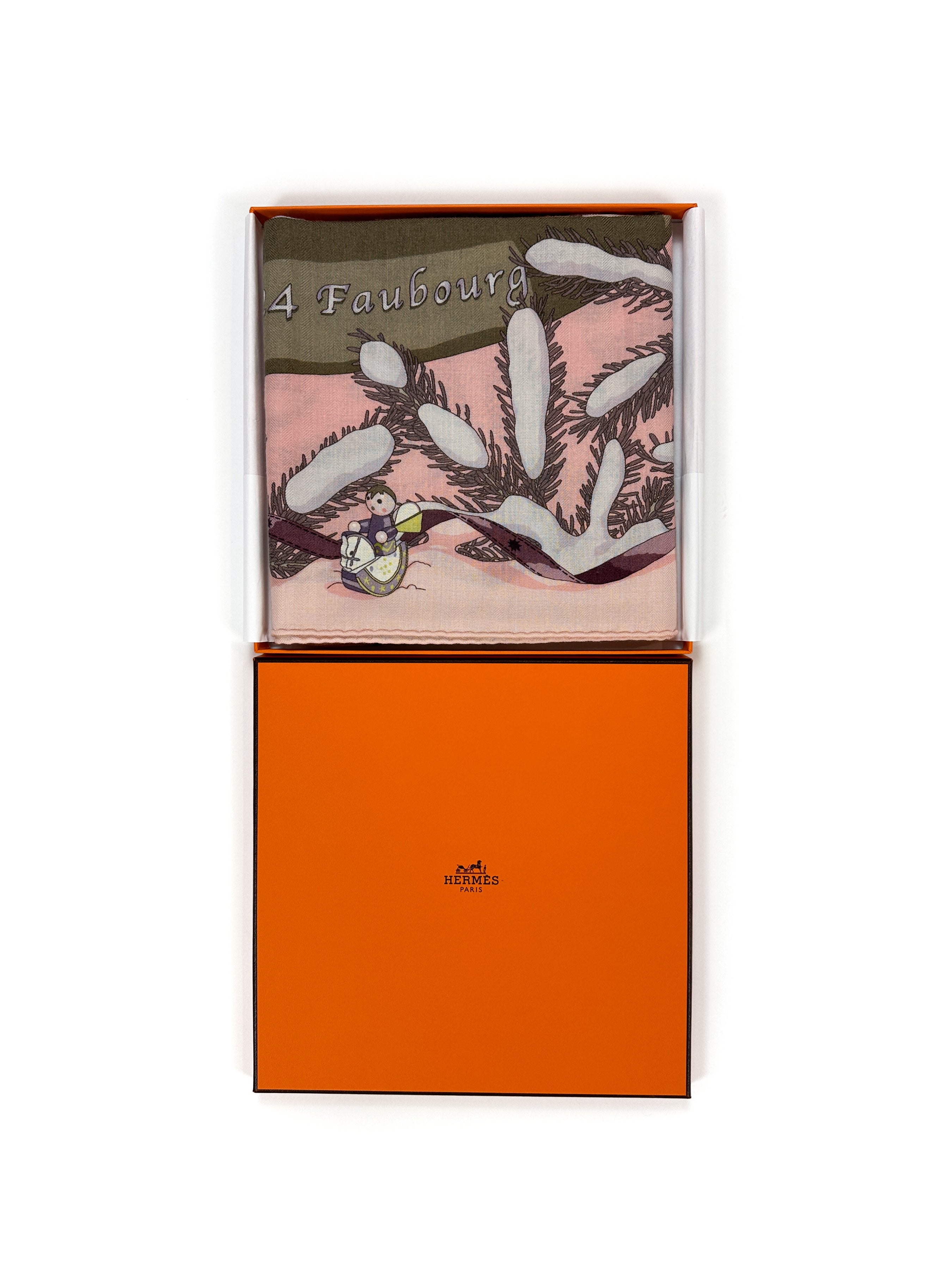 Hermès Noël au 24 Faubourg Cashmere Silk 90