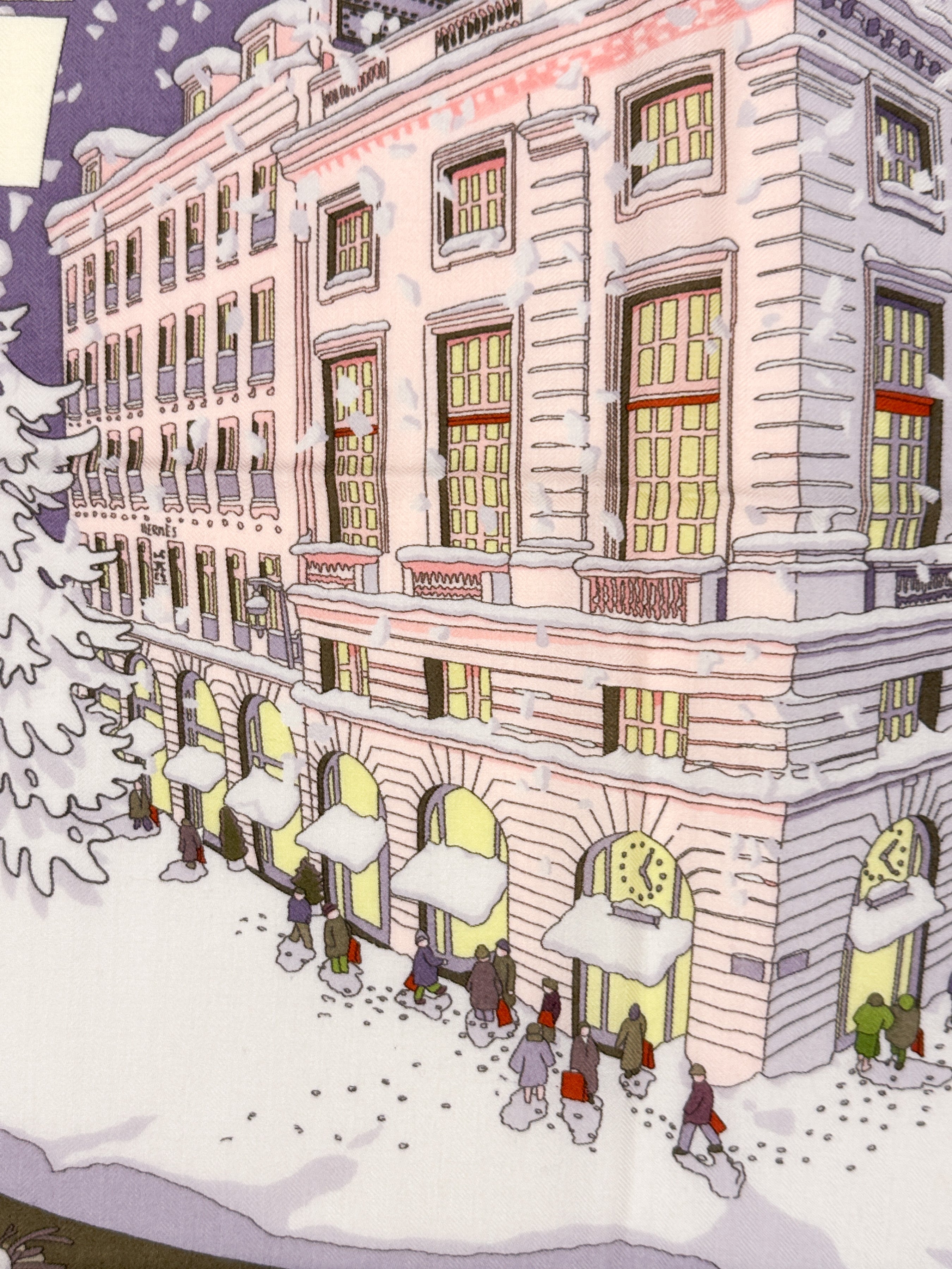 Hermès Noël au 24 Faubourg Cashmere Silk 90