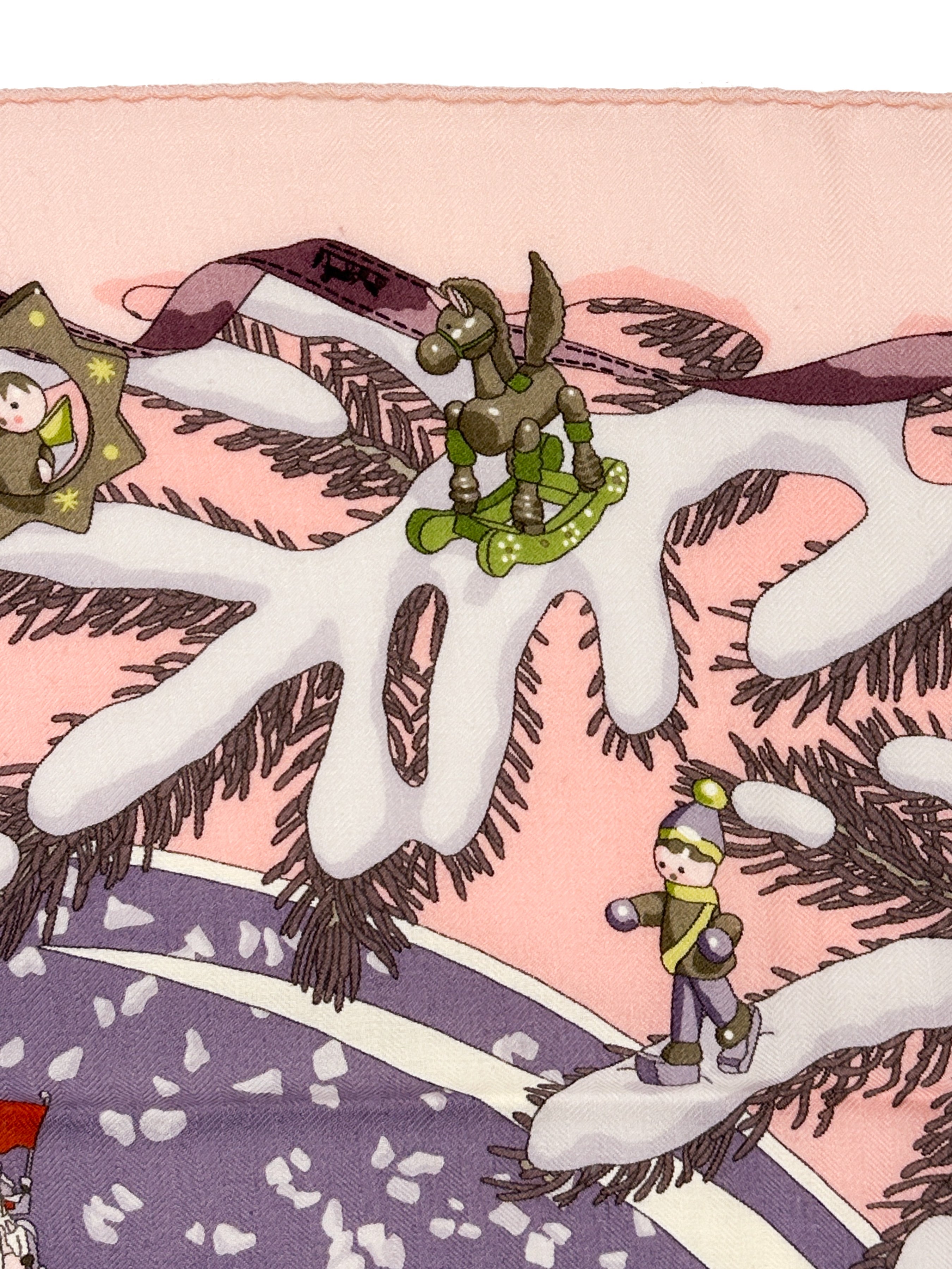 Hermès Noël au 24 Faubourg Cashmere Silk 90