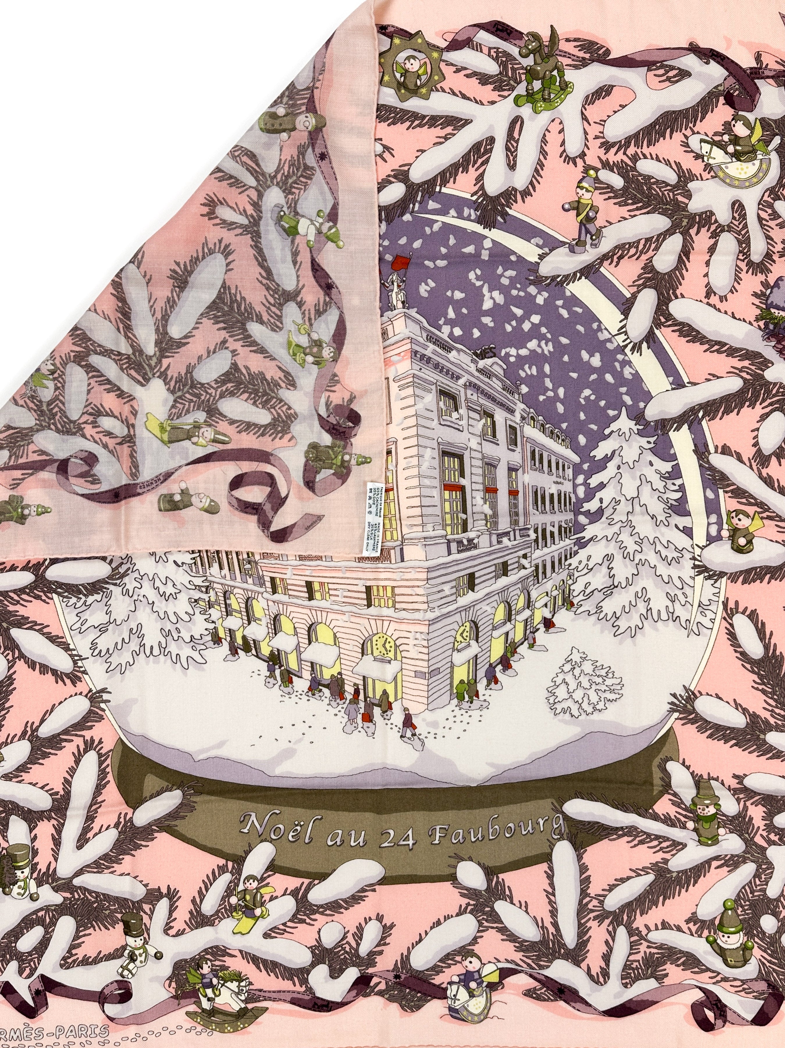 Hermès Noël au 24 Faubourg Cashmere Silk 90