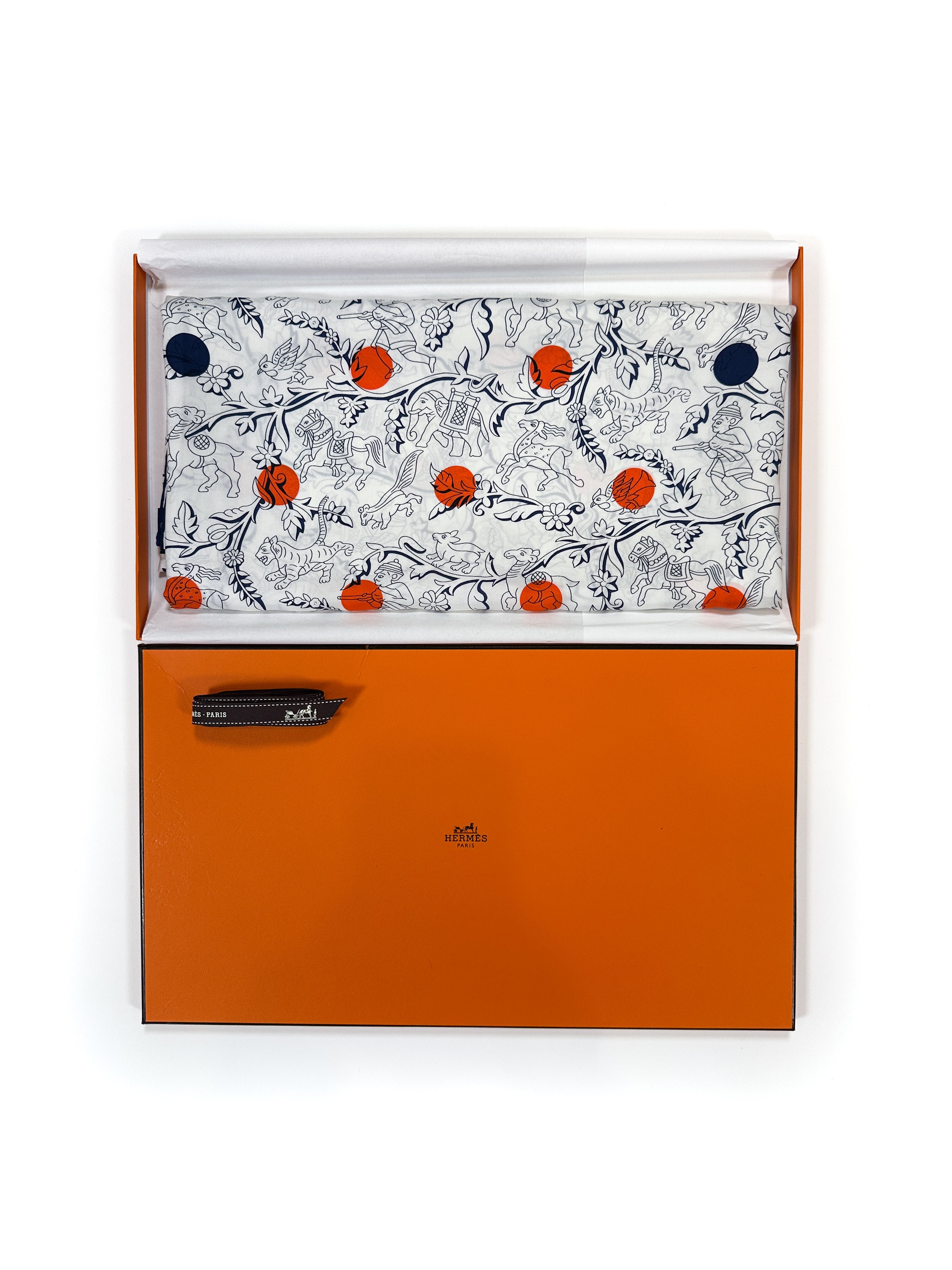 Hermès Chasse en Inde au Pois Silk 140