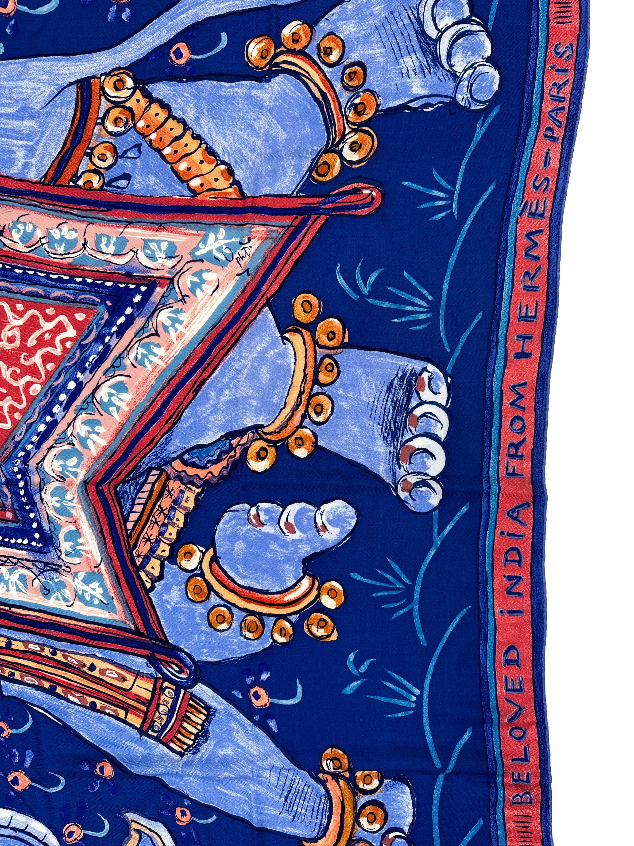 Hermès Beloved India Cashmere Silk 140