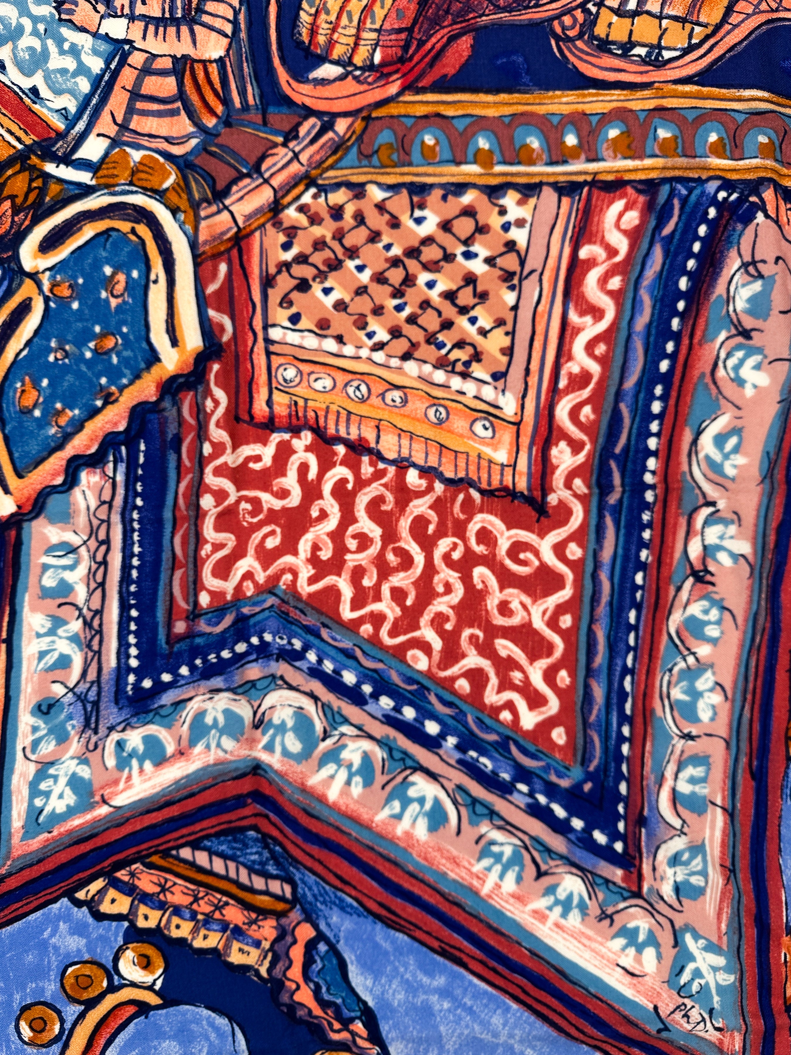 Hermès Beloved India Cashmere Silk 140