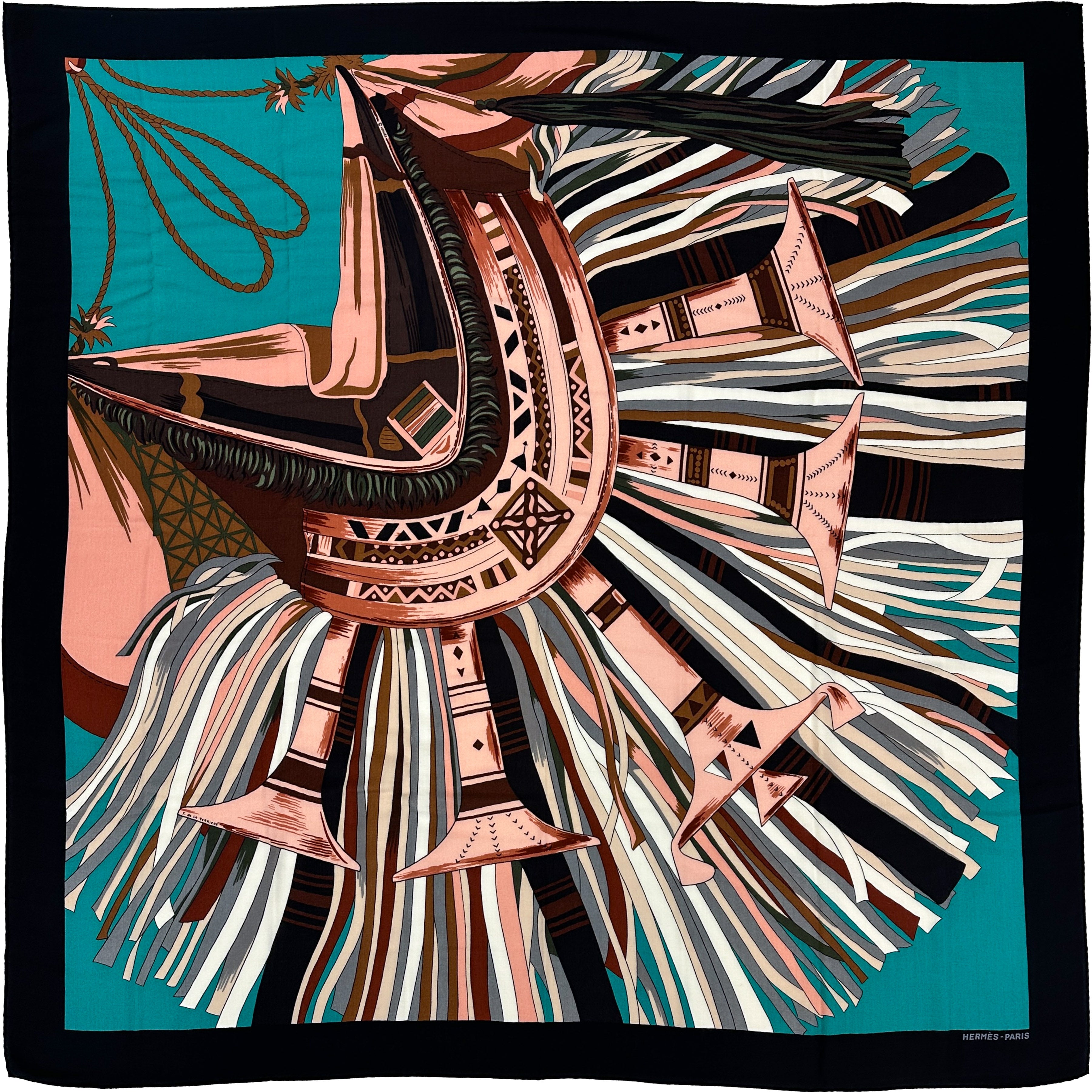 Hermès Cuirs du Désert Detail Cashmere Silk 140