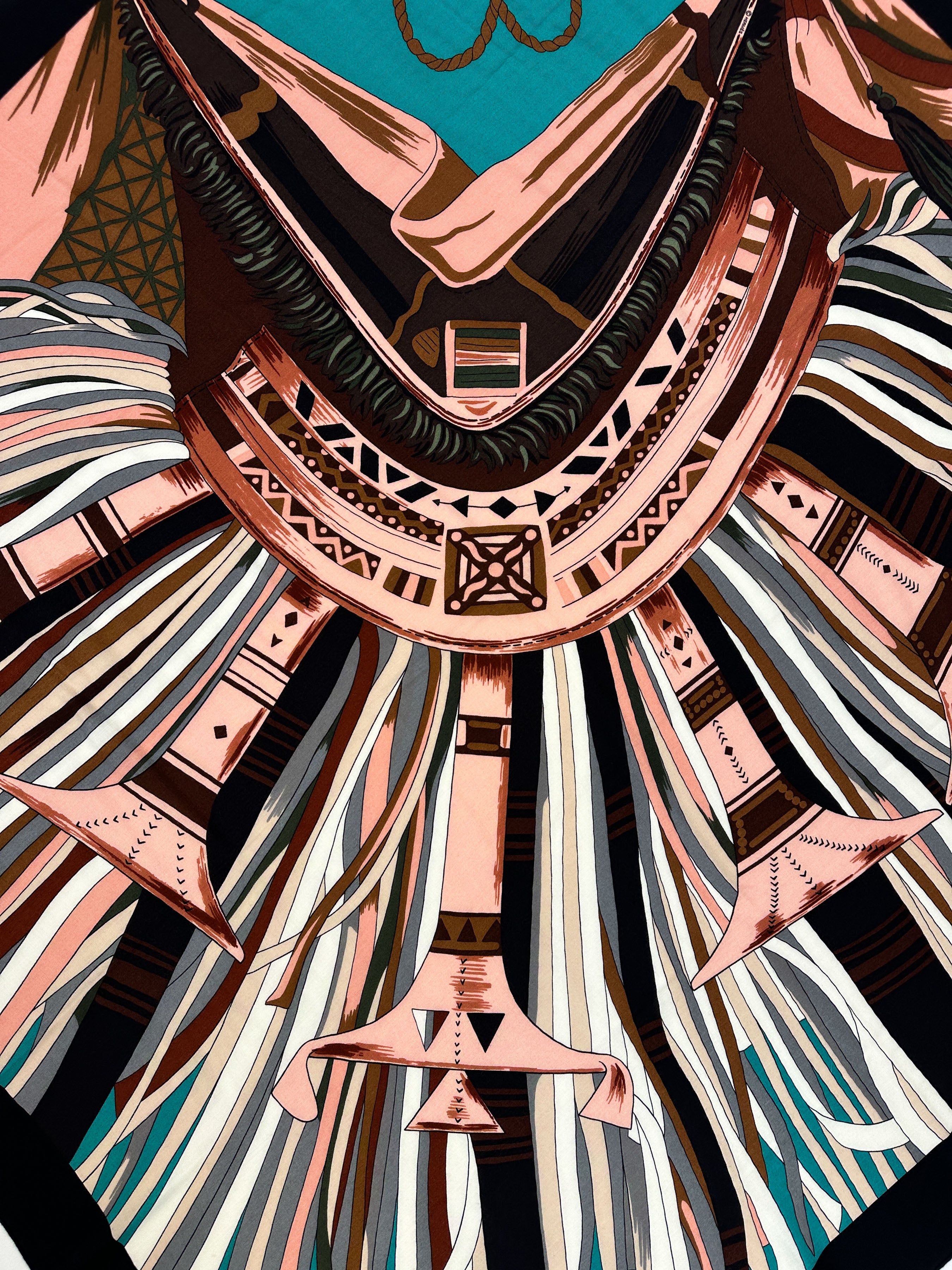 Hermès Cuirs du Désert Detail Cashmere Silk 140