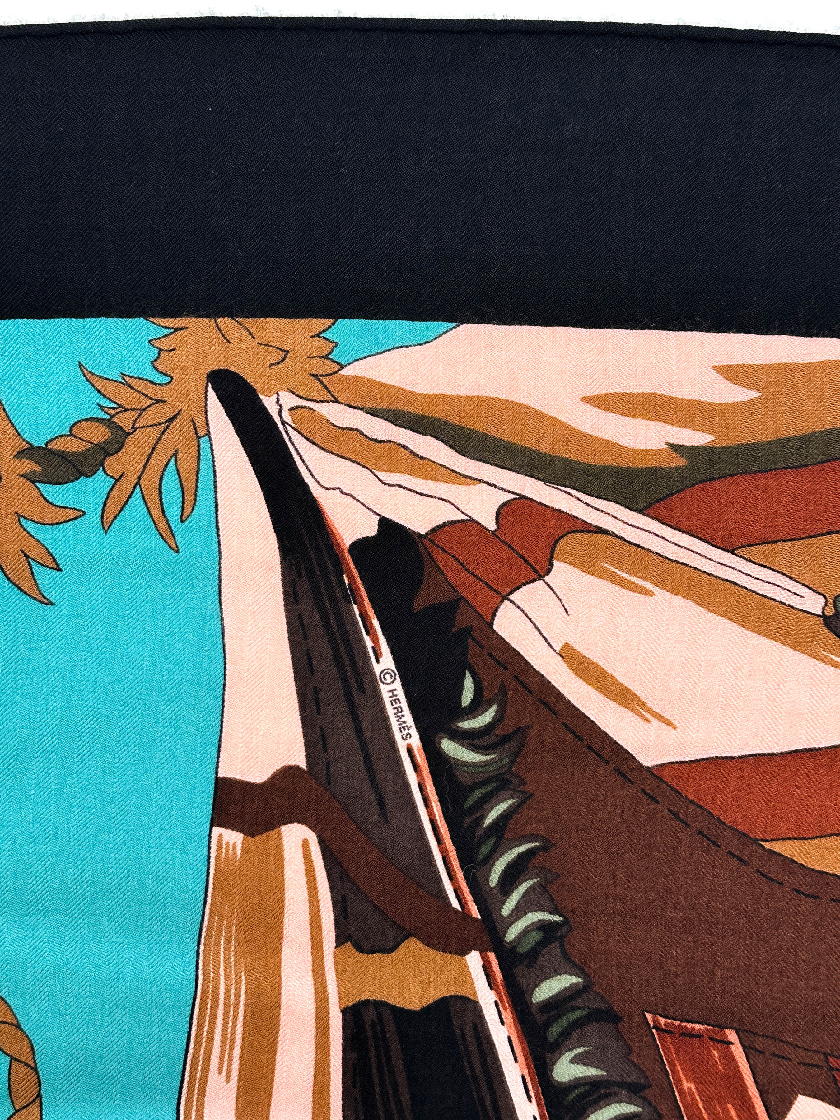 Hermès Cuirs du Désert Detail Cashmere Silk 140