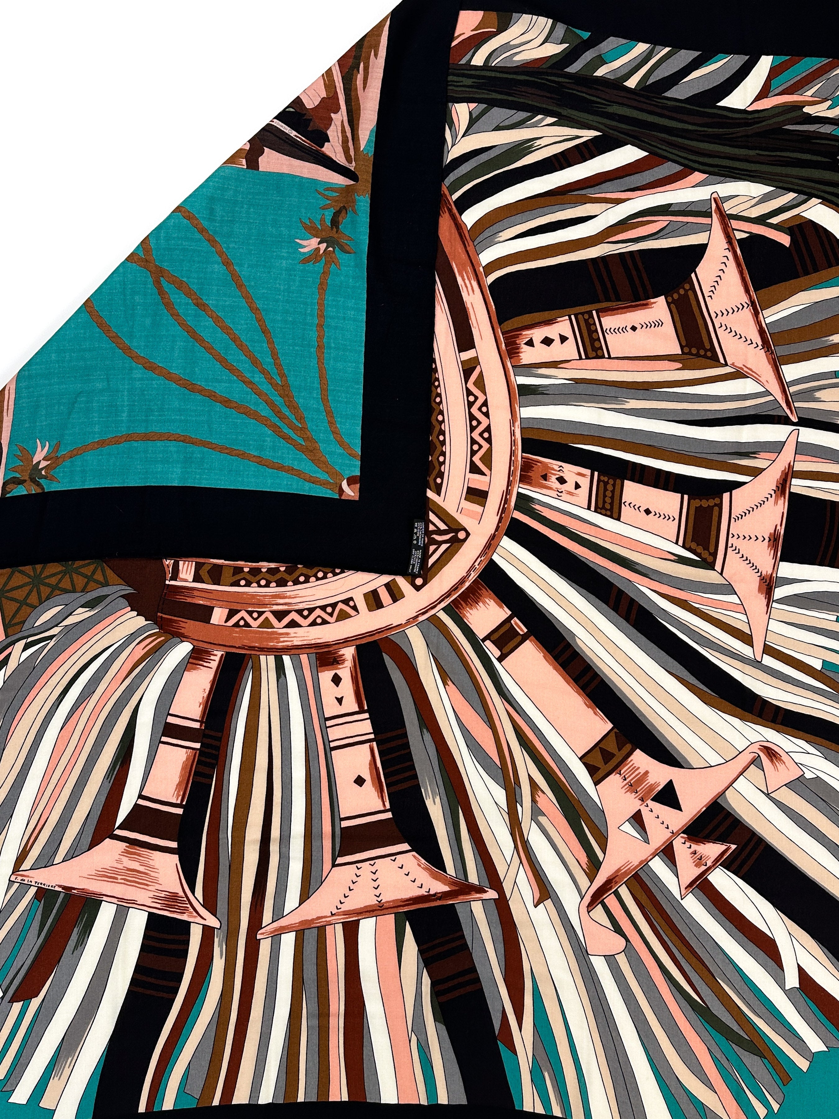 Hermès Cuirs du Désert Detail Cashmere Silk 140