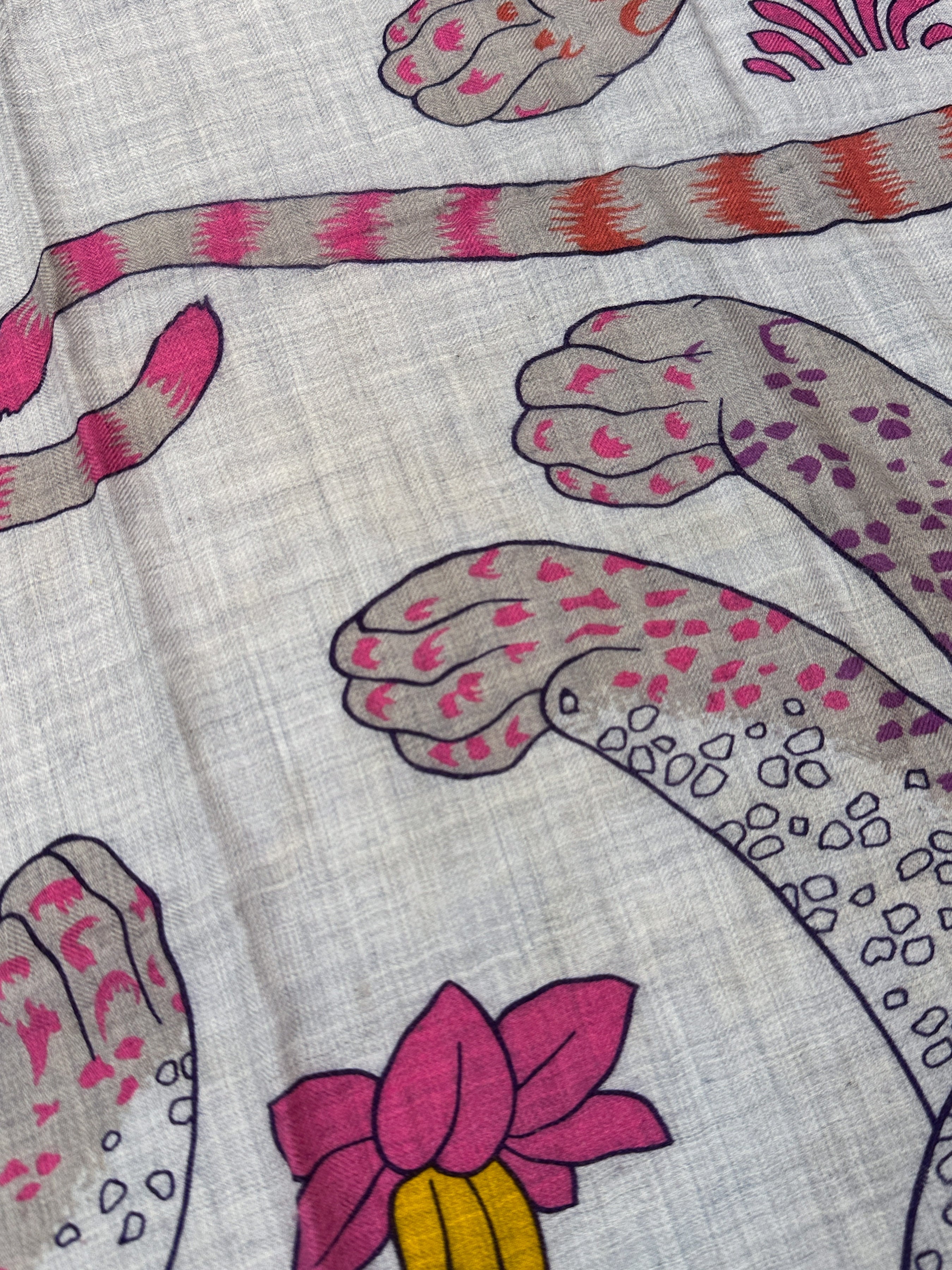 Hermès Les Leopards Cashmere Silk 140