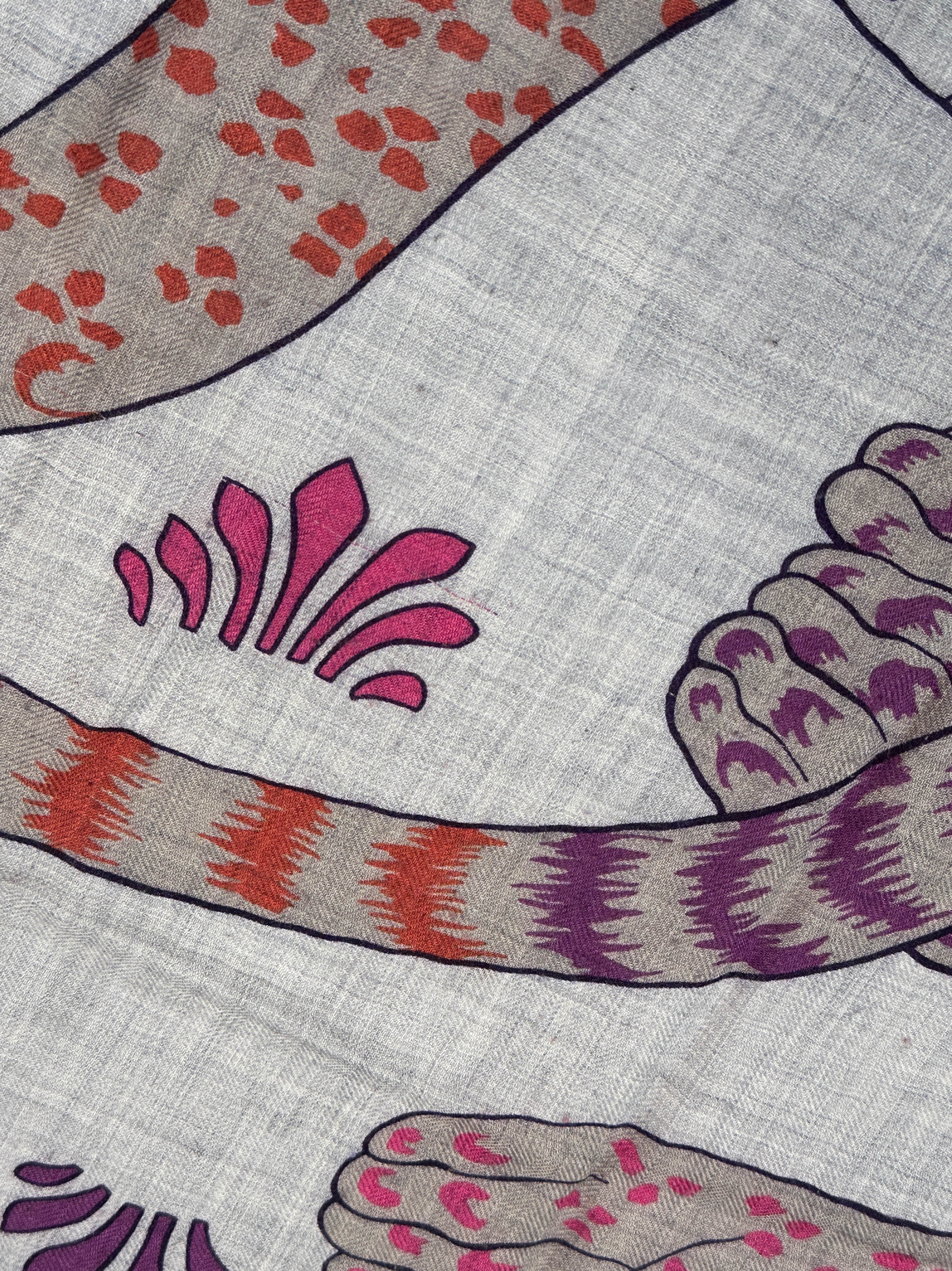 Hermès Les Leopards Cashmere Silk 140