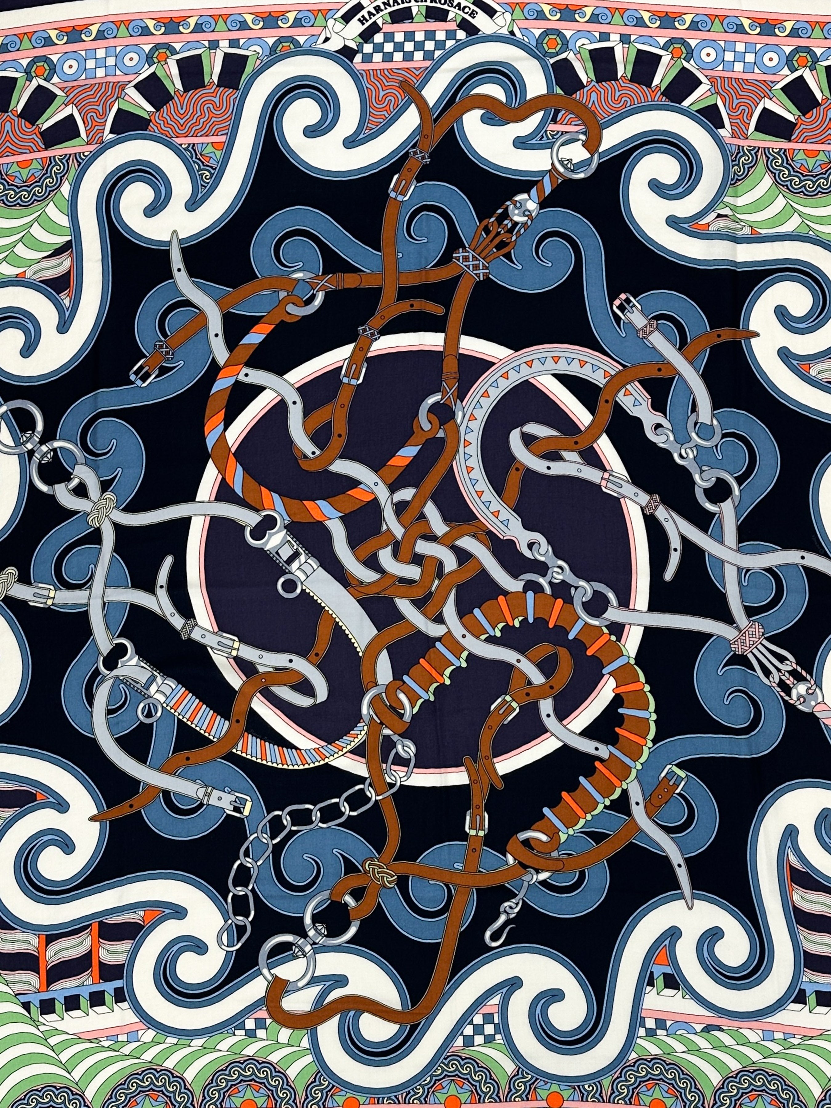 Hermès Harnais en Rosace Cashmere Silk 140