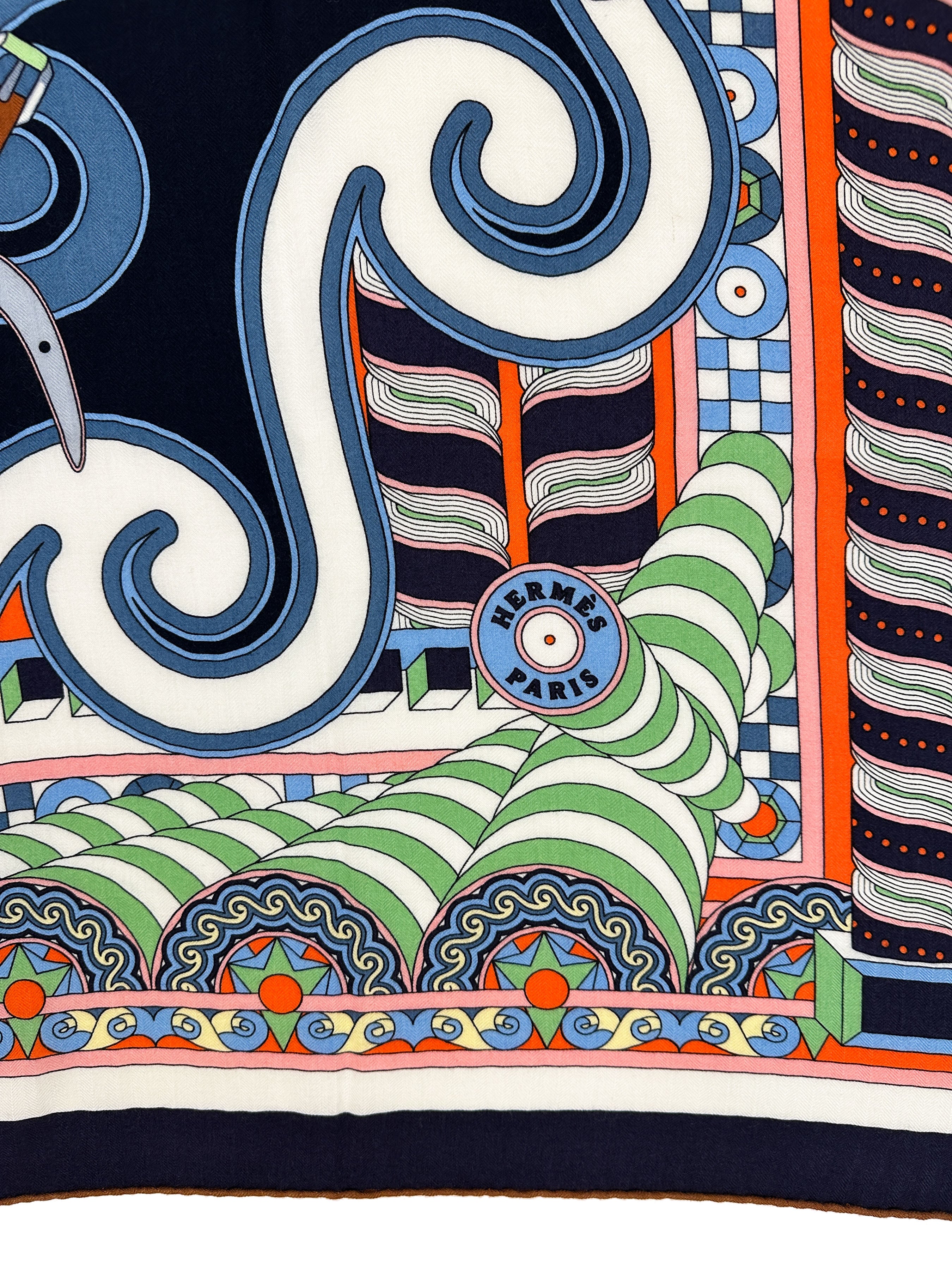 Hermès Harnais en Rosace Cashmere Silk 140