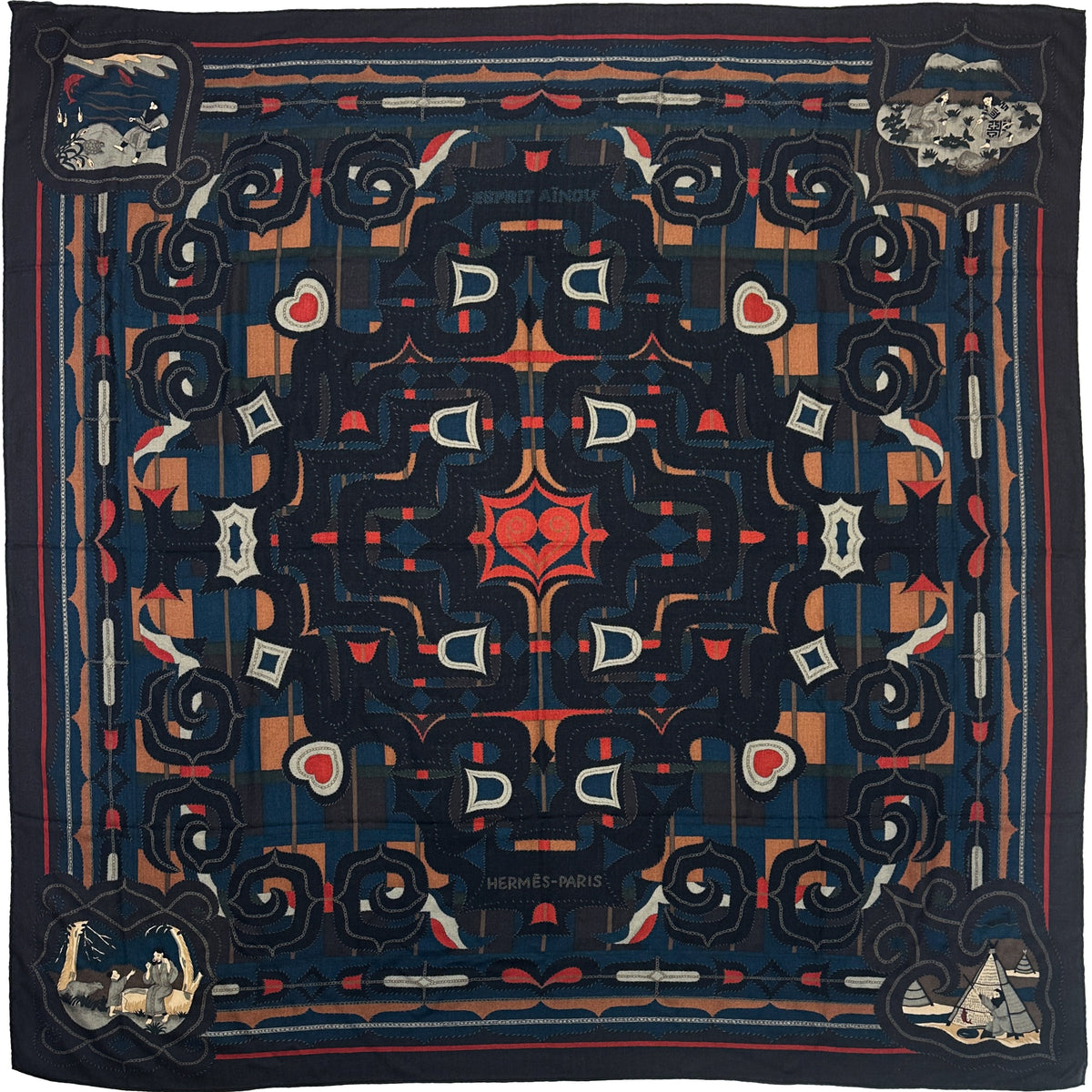 Hermès Esprit Aïnou Cashmere Silk 140