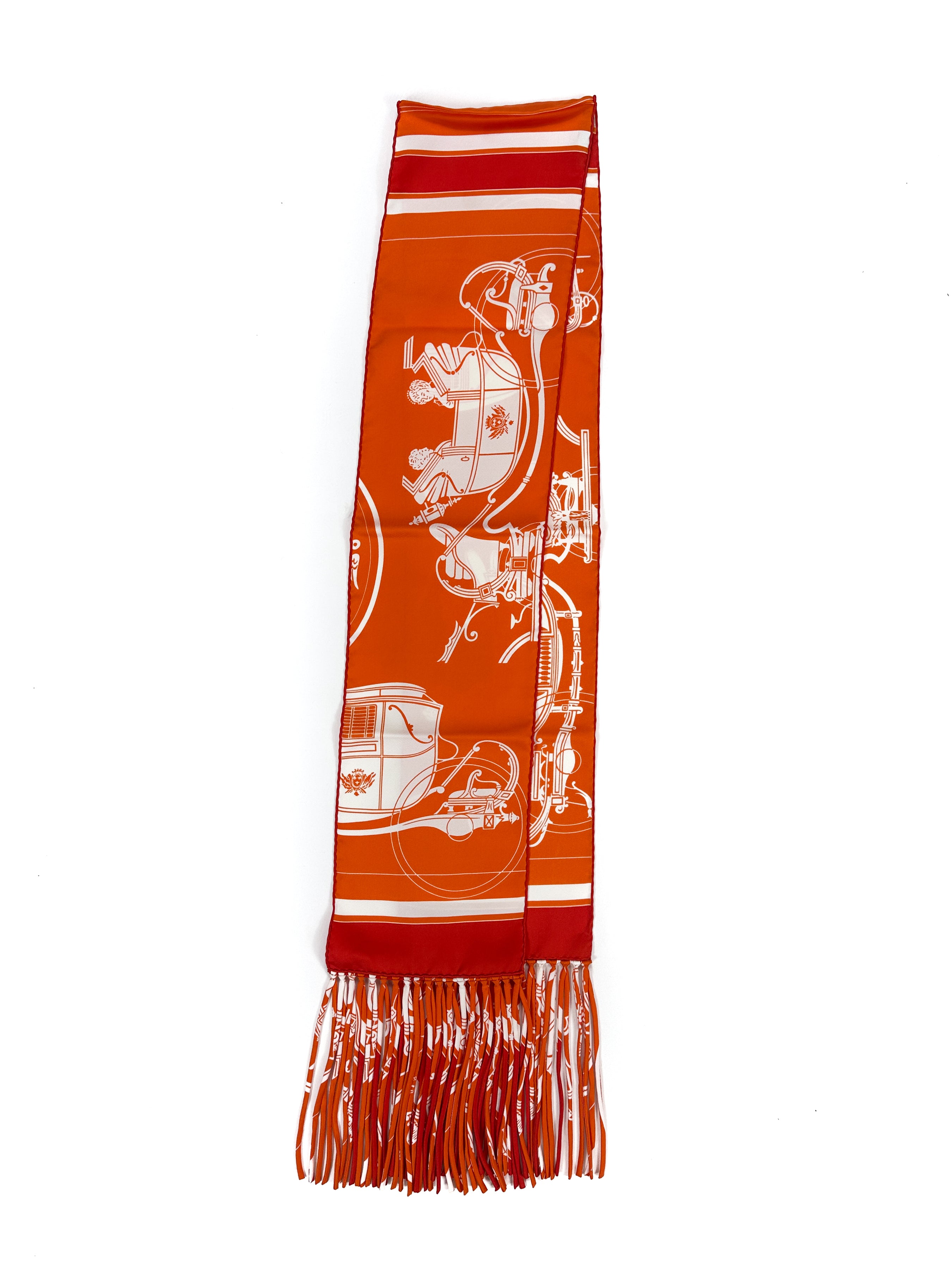 Hermès Ex-Libris Fringe Shawl