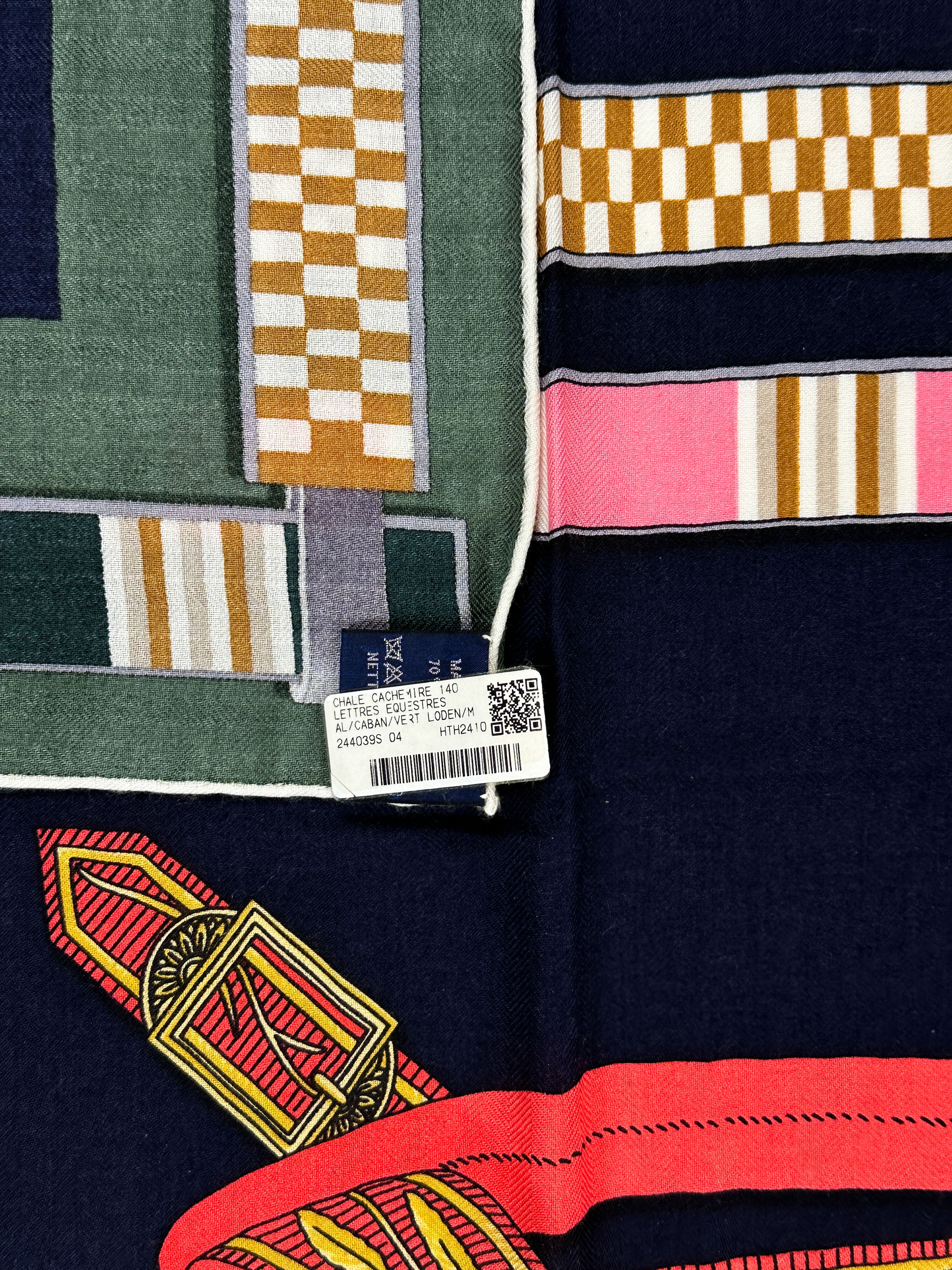 Hermès Lettres Equestres Cashmere Silk 140