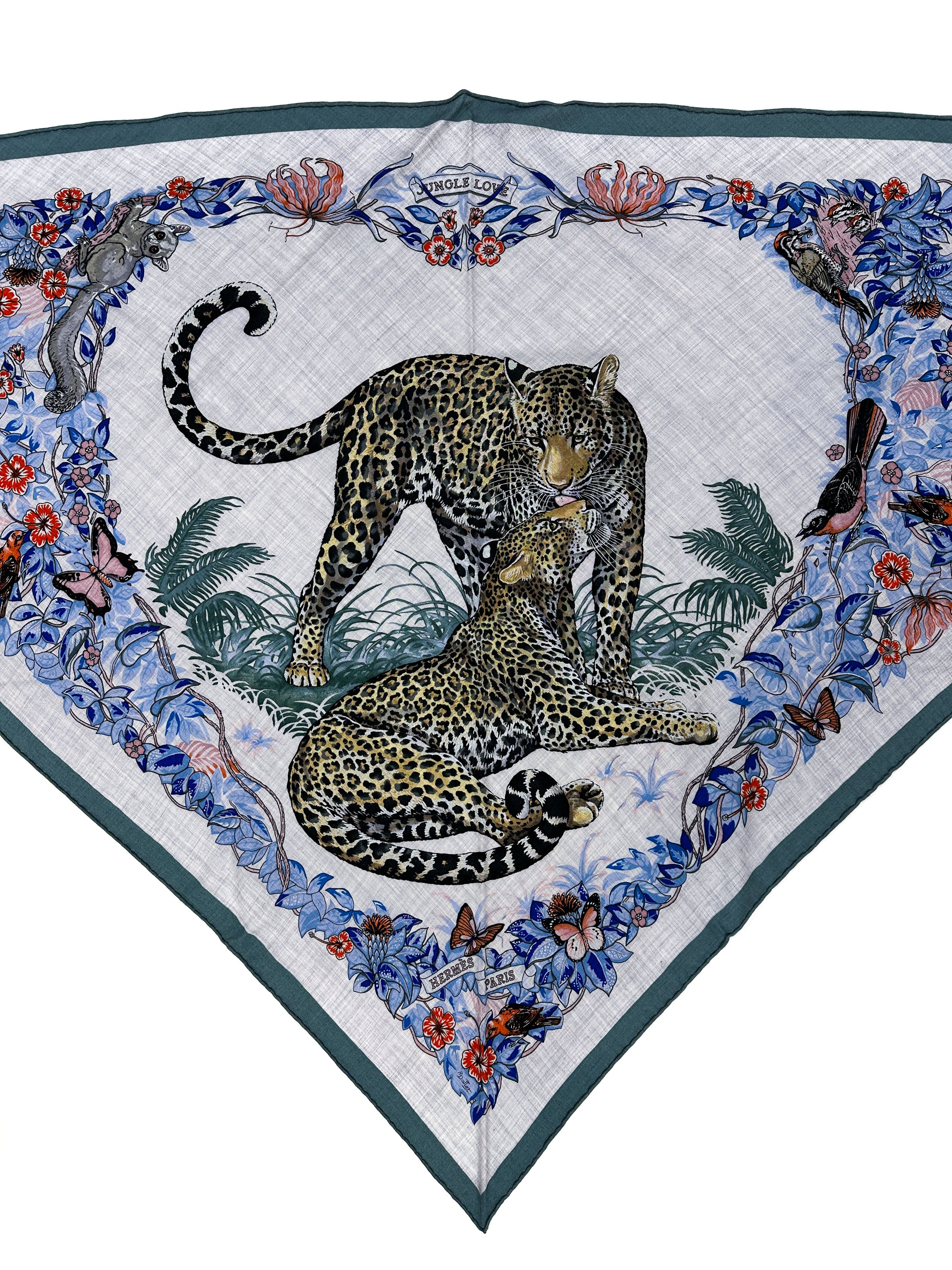 Hermès Jungle Love Cashmere Silk Giant Triangle