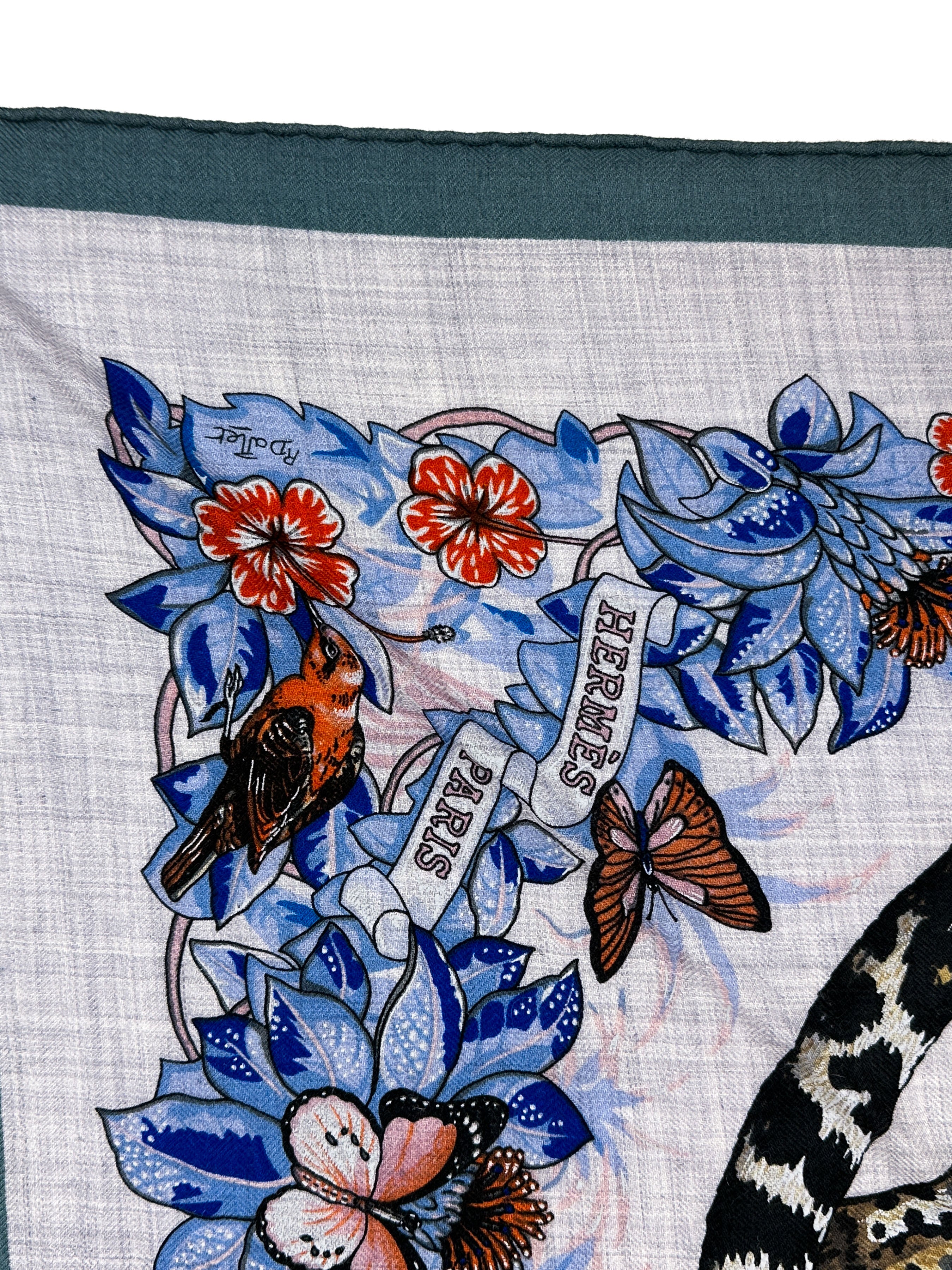 Hermès Jungle Love Cashmere Silk Giant Triangle